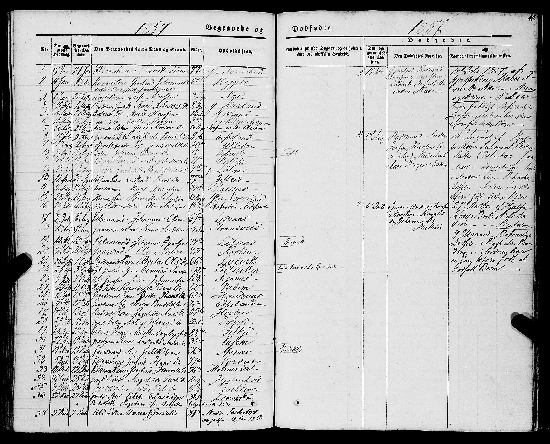 Lavik sokneprestembete, AV/SAB-A-80901: Ministerialbok nr. A 3, 1843-1863, s. 40