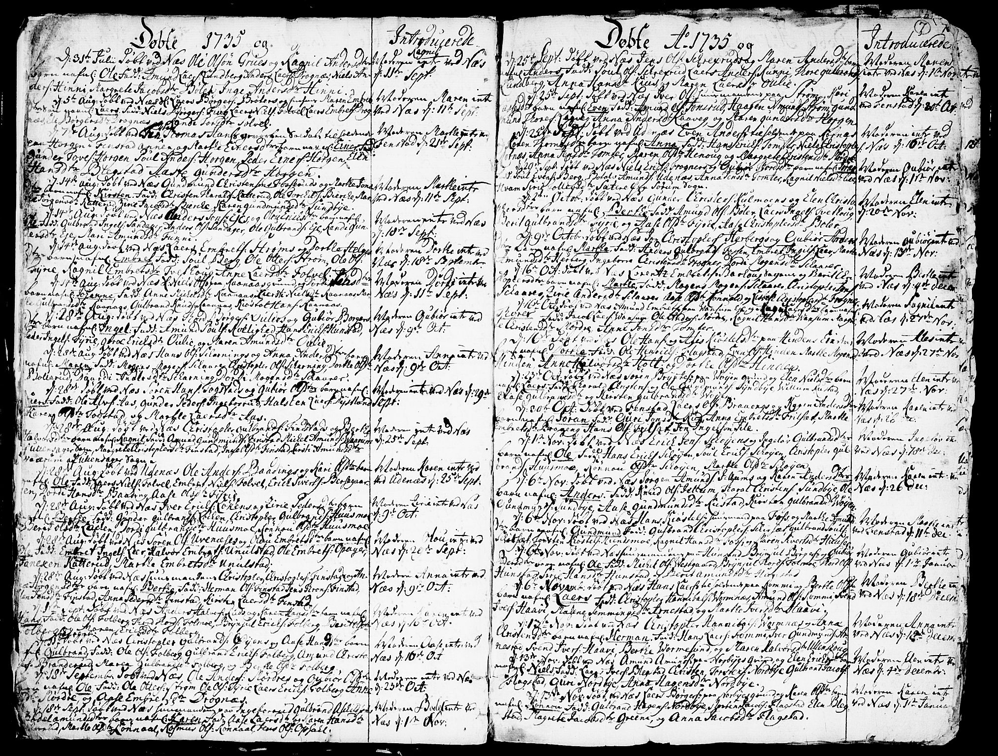 Nes prestekontor Kirkebøker, SAO/A-10410/F/Fa/L0003: Ministerialbok nr. I 3, 1734-1781, s. 7