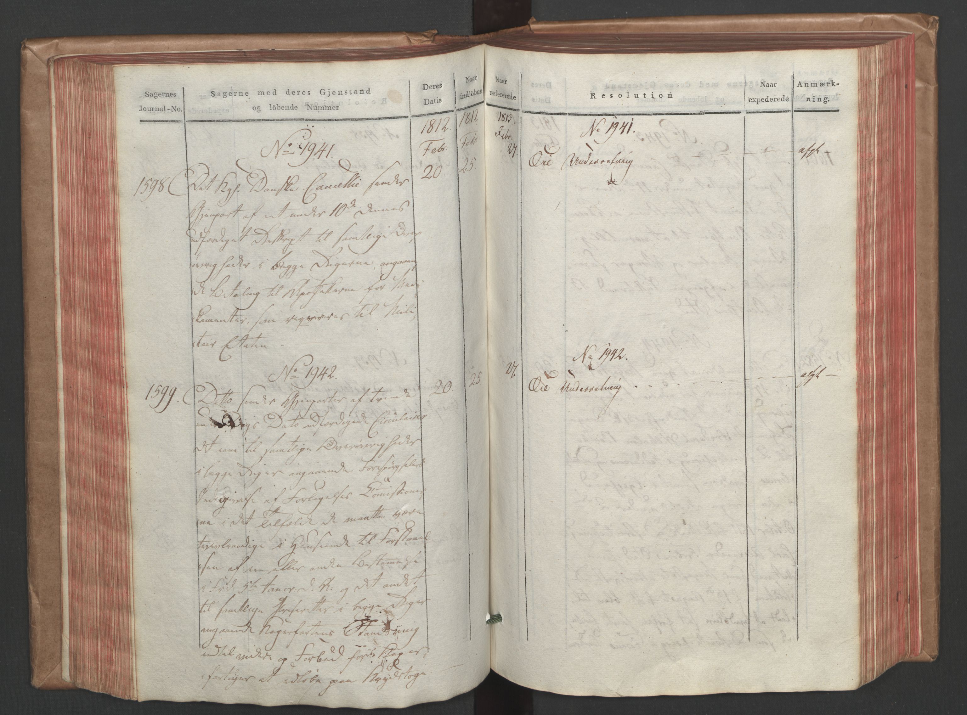 Stattholderembetet 1810-1814, 1. kontor (Kontor A), AV/RA-EA-2872/Aa/L0004: Kollegial referatprotokoll,  j.nr. 1431-1849,  l.nr. 1711-2240, 1812-1813, s. 114