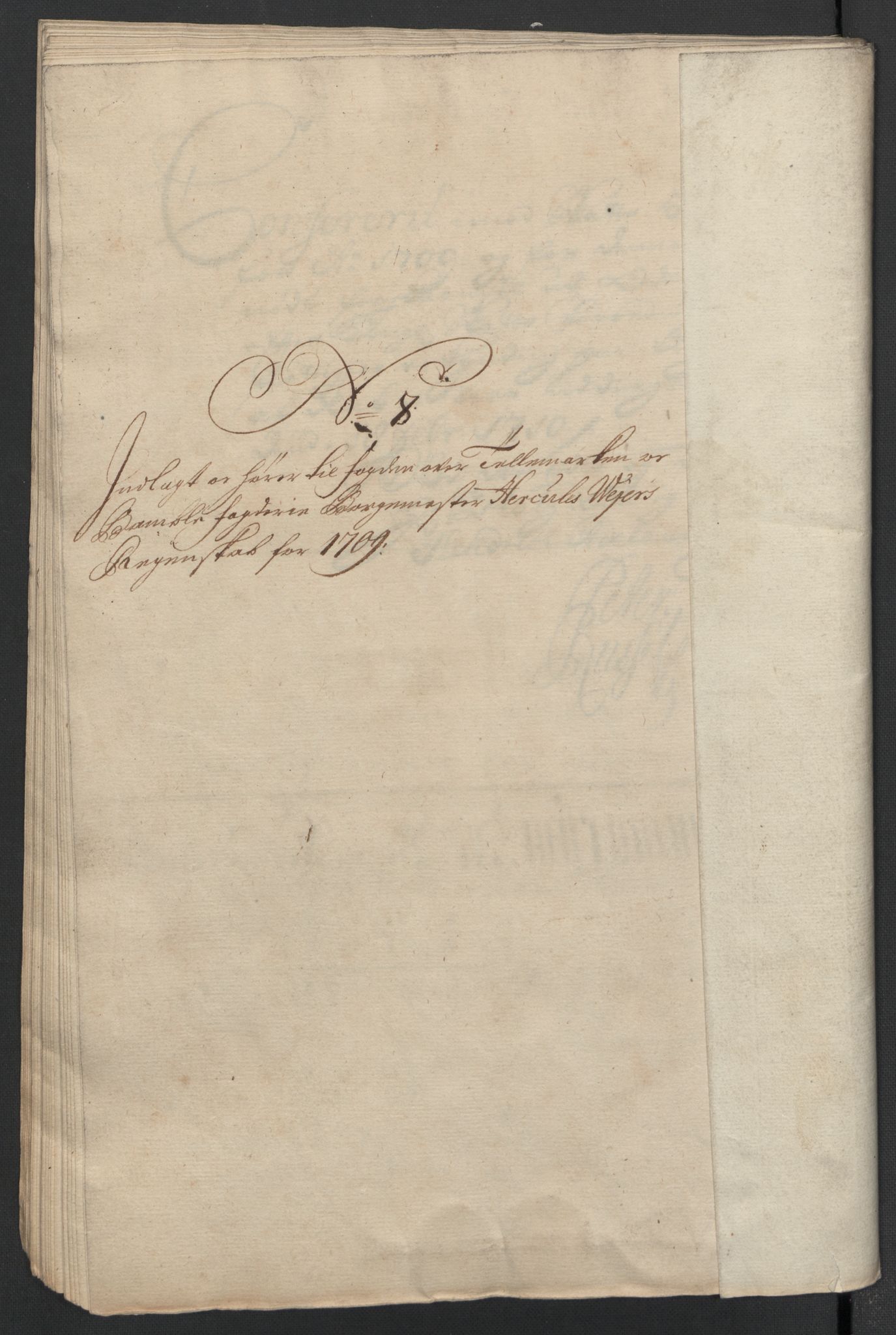 Rentekammeret inntil 1814, Reviderte regnskaper, Fogderegnskap, AV/RA-EA-4092/R36/L2118: Fogderegnskap Øvre og Nedre Telemark og Bamble, 1708-1709, s. 241