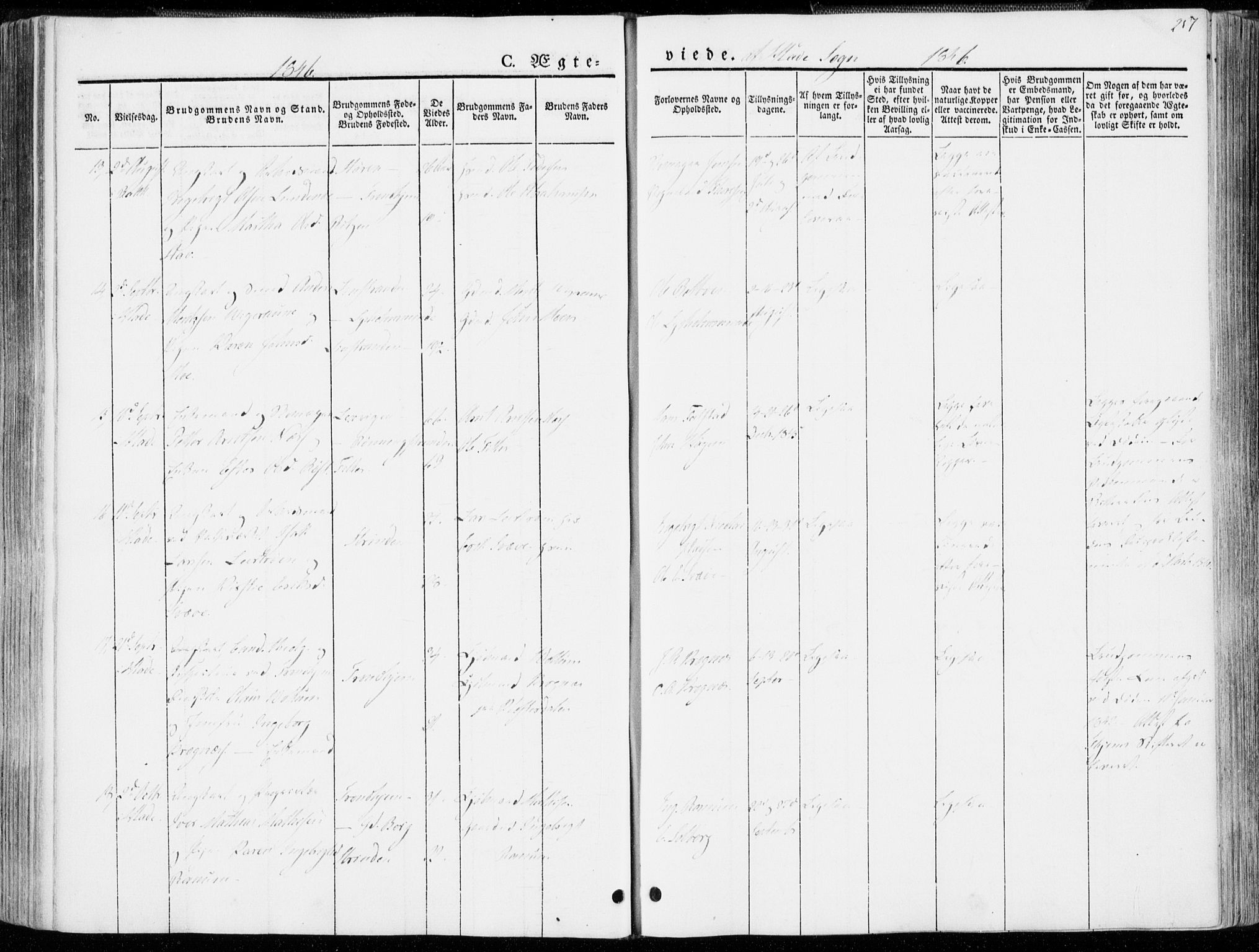 Ministerialprotokoller, klokkerbøker og fødselsregistre - Sør-Trøndelag, SAT/A-1456/606/L0290: Ministerialbok nr. 606A05, 1841-1847, s. 257