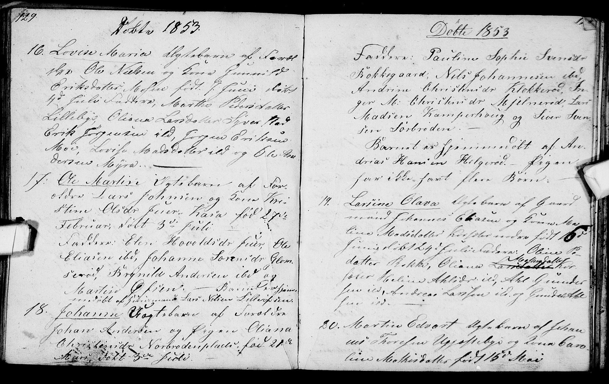 Berg prestekontor Kirkebøker, AV/SAO-A-10902/G/Gc/L0001: Klokkerbok nr. III 1, 1844-1855, s. 129-130