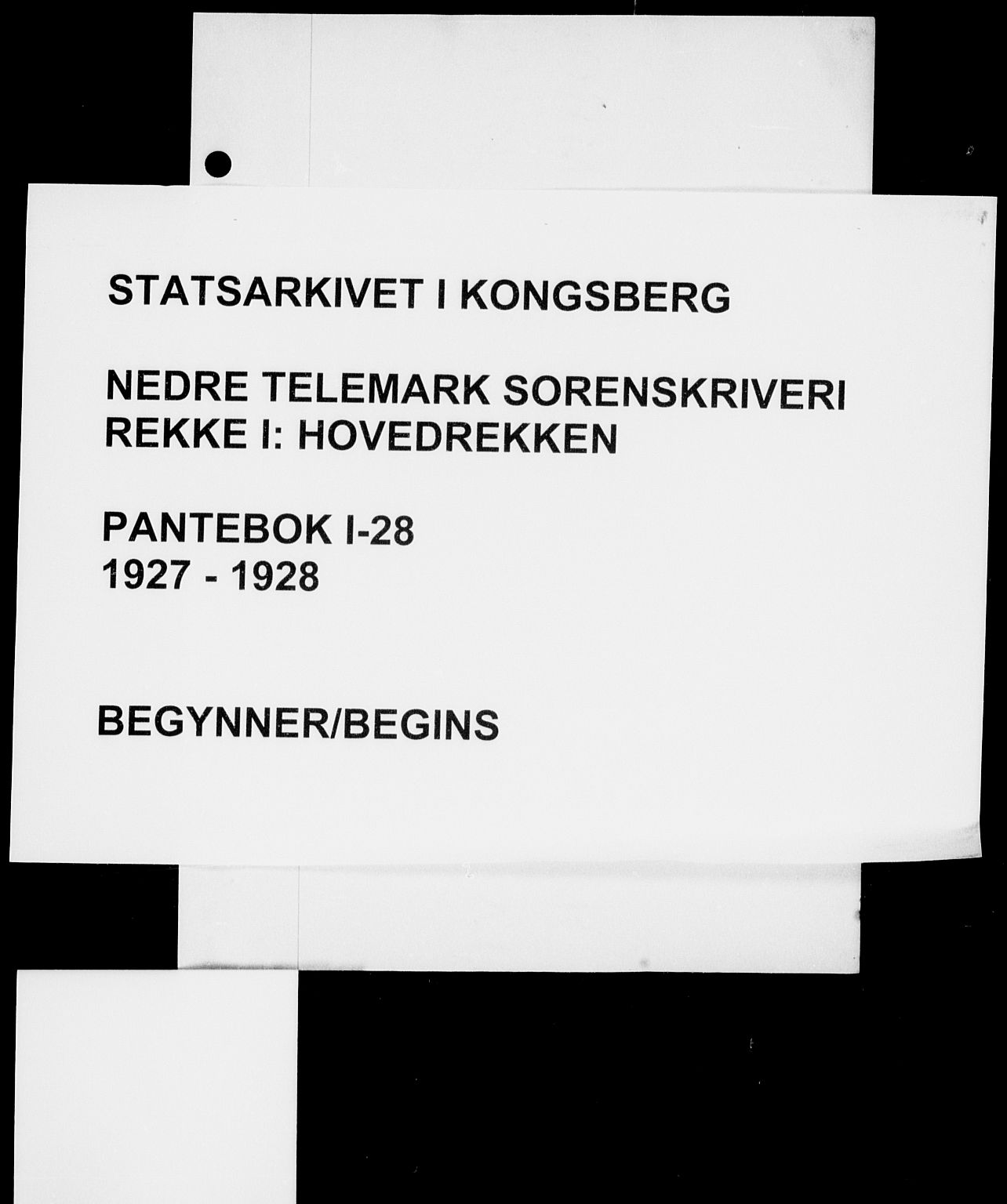 Nedre Telemark sorenskriveri, AV/SAKO-A-135/G/Ga/Gaa/L0028: Pantebok nr. I 28, 1927-1928