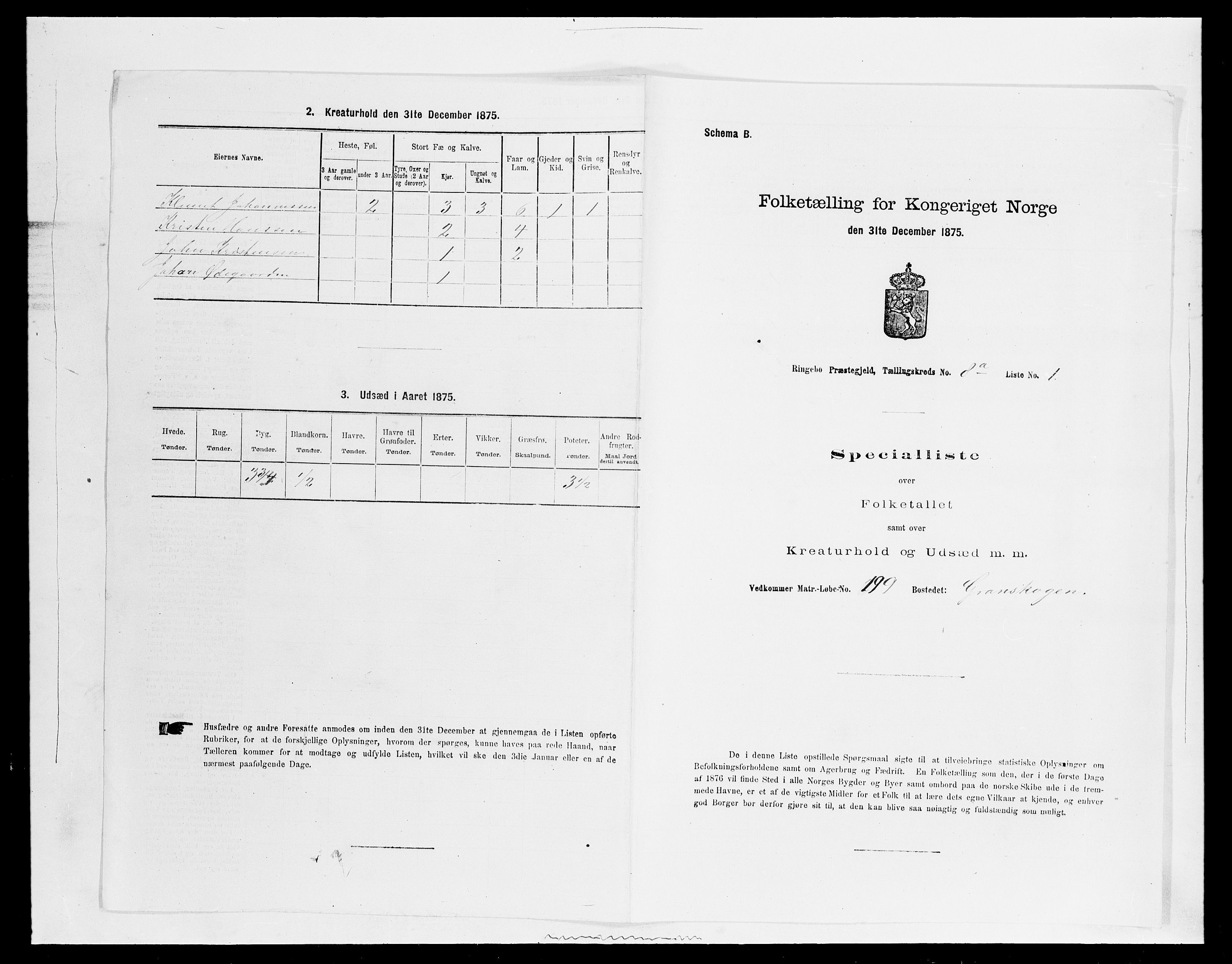 SAH, Folketelling 1875 for 0520P Ringebu prestegjeld, 1875, s. 1181