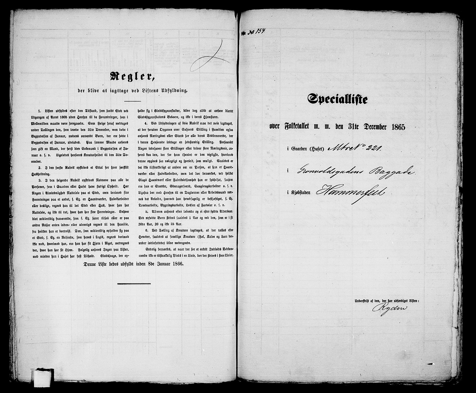 RA, Folketelling 1865 for 2001B Hammerfest prestegjeld, Hammerfest kjøpstad, 1865, s. 316