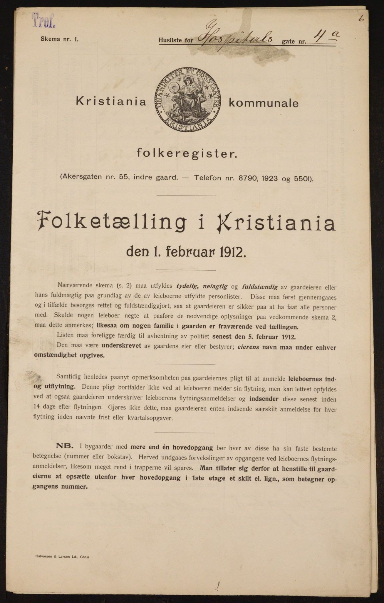 OBA, Kommunal folketelling 1.2.1912 for Kristiania, 1912, s. 41815