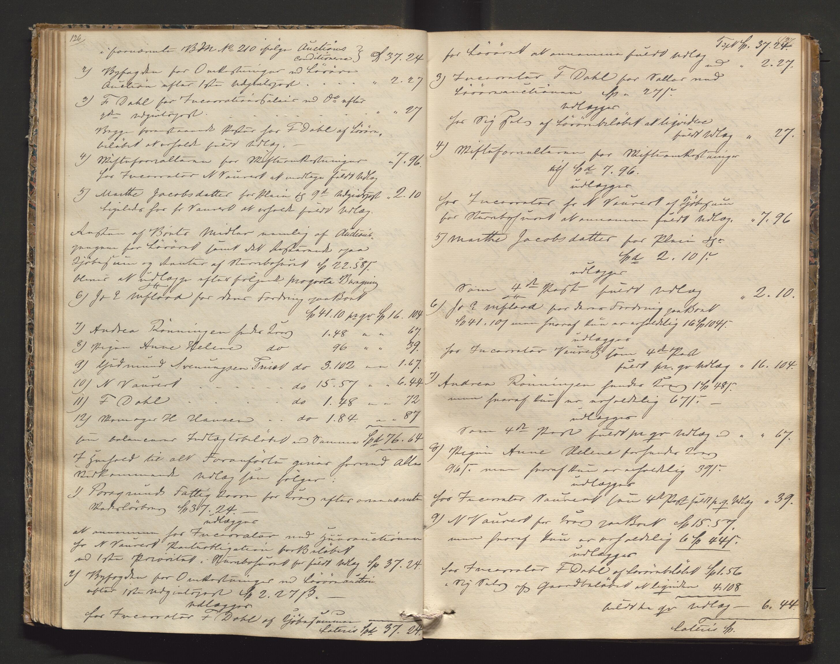 Porsgrunn byfogd, AV/SAKO-A-106/H/Hb/L0008: Skifteprotokoll - D., 1856-1863, s. 126-127