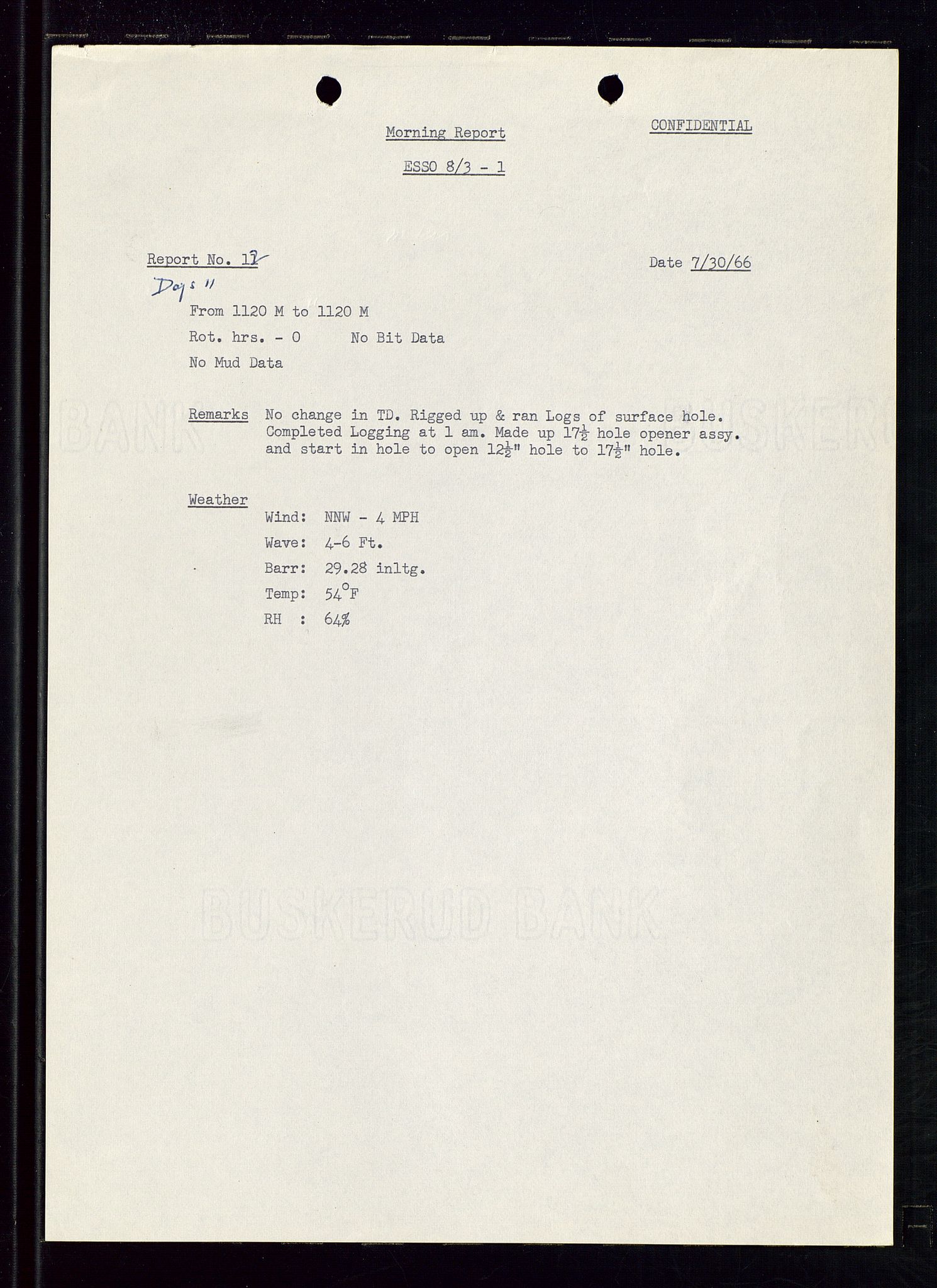 Pa 1512 - Esso Exploration and Production Norway Inc., AV/SAST-A-101917/E/Ea/L0012: Well 25/11-1 og Well 25/10-3, 1966-1967, s. 588