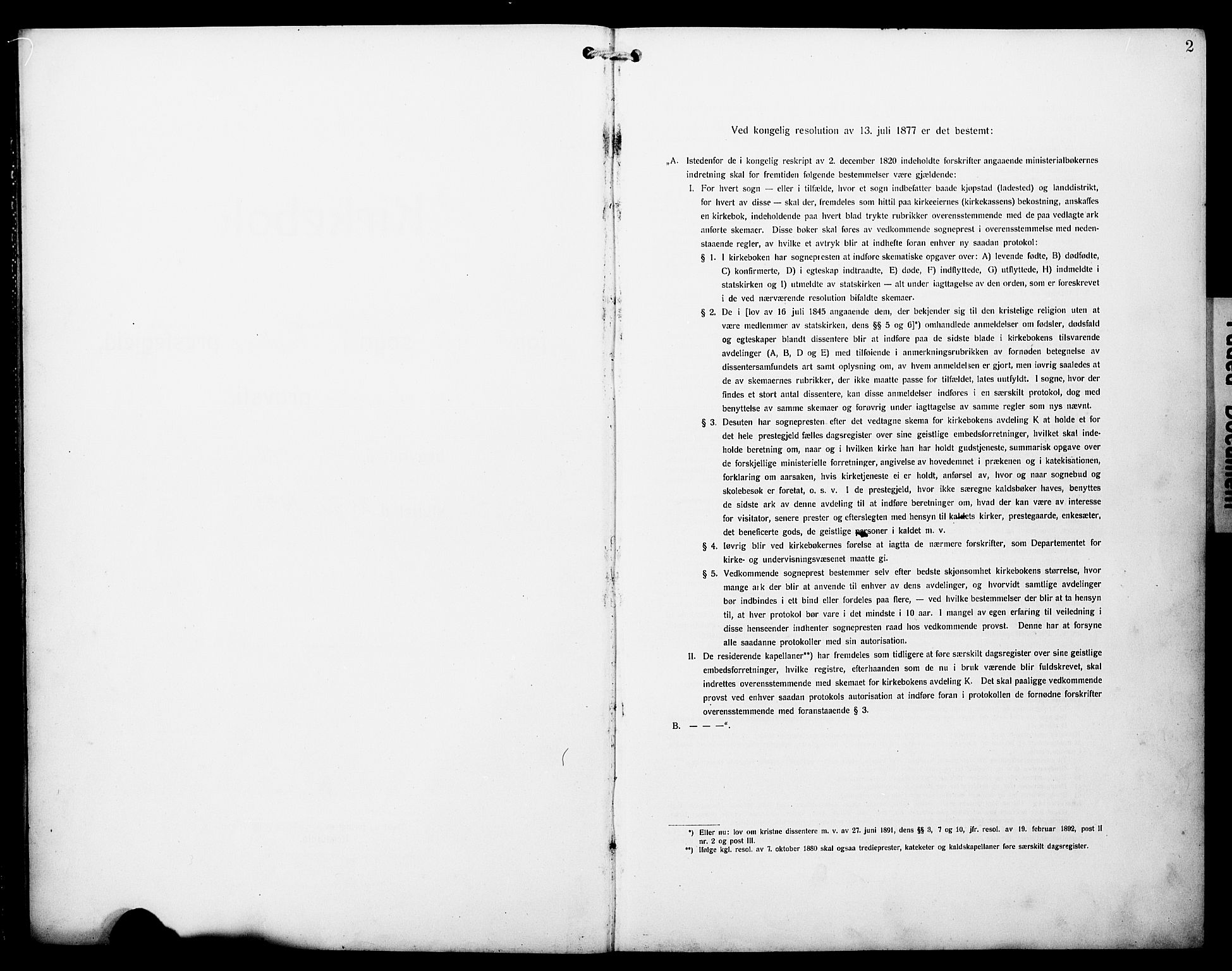 Lindås Sokneprestembete, SAB/A-76701/H/Hab: Klokkerbok nr. D 4, 1913-1928, s. 2