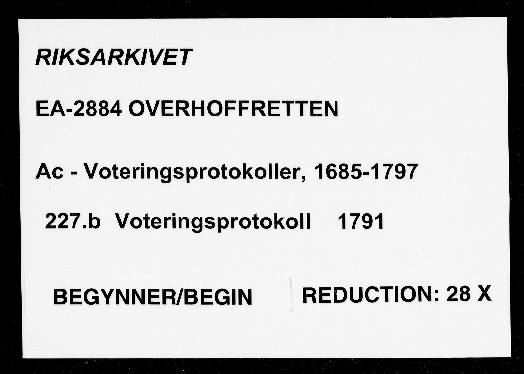 Overhoffretten 1667-1797, AV/RA-EA-2884/Ac/L0227b: Voteringsprotokoll, 1791