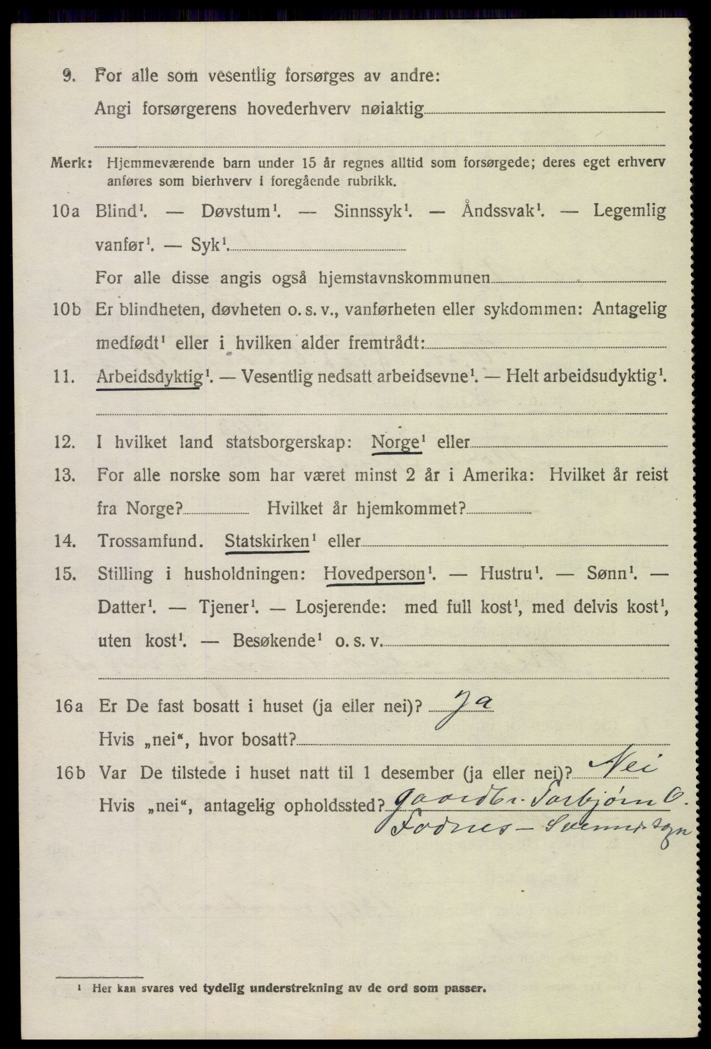 SAH, Folketelling 1920 for 0542 Nord-Aurdal herred, 1920, s. 6645