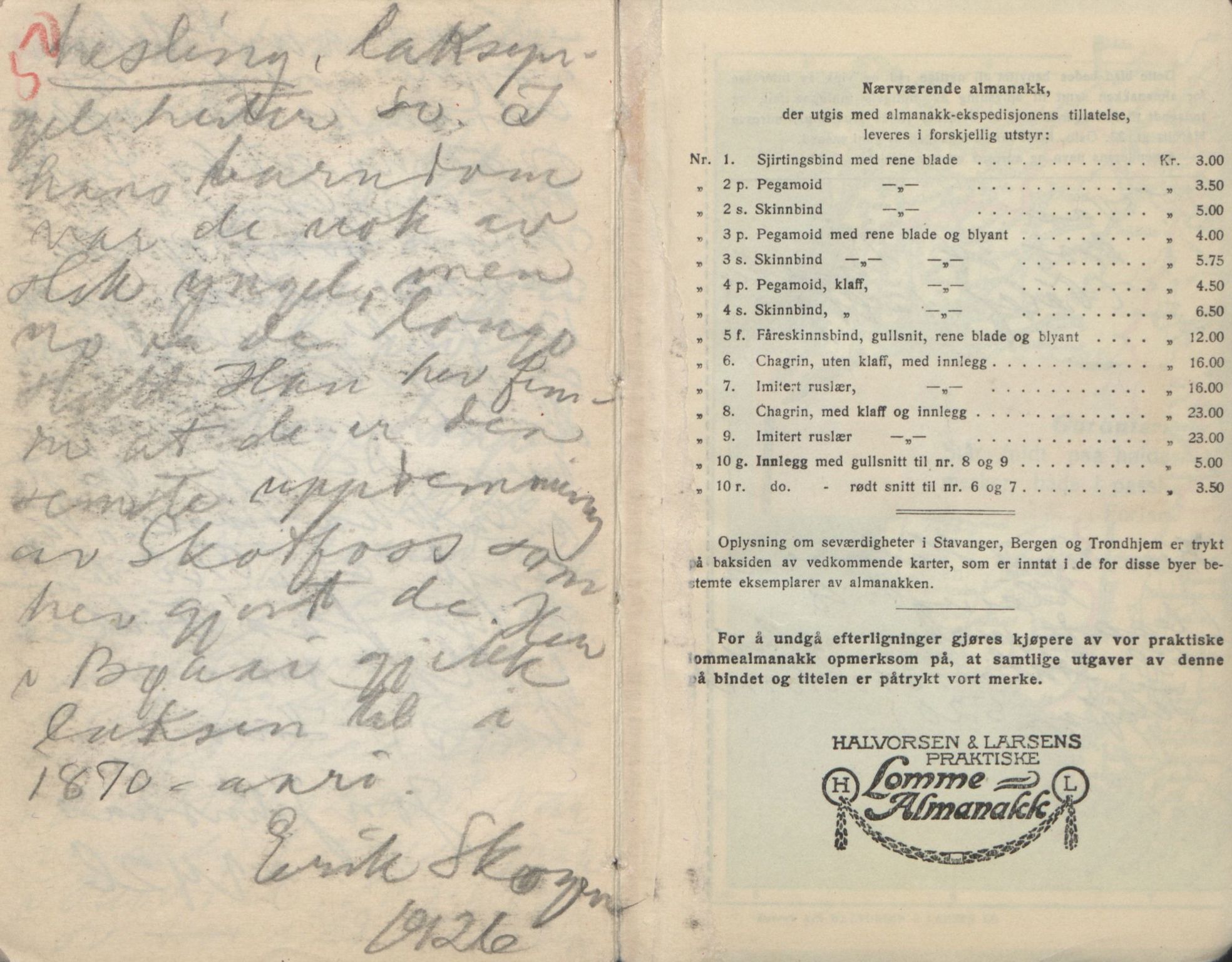 Rikard Berge, TEMU/TGM-A-1003/F/L0017/0011: 551-599 / 561 Ymse oppskriftar + brev til Berge, 1910-1950, s. 50