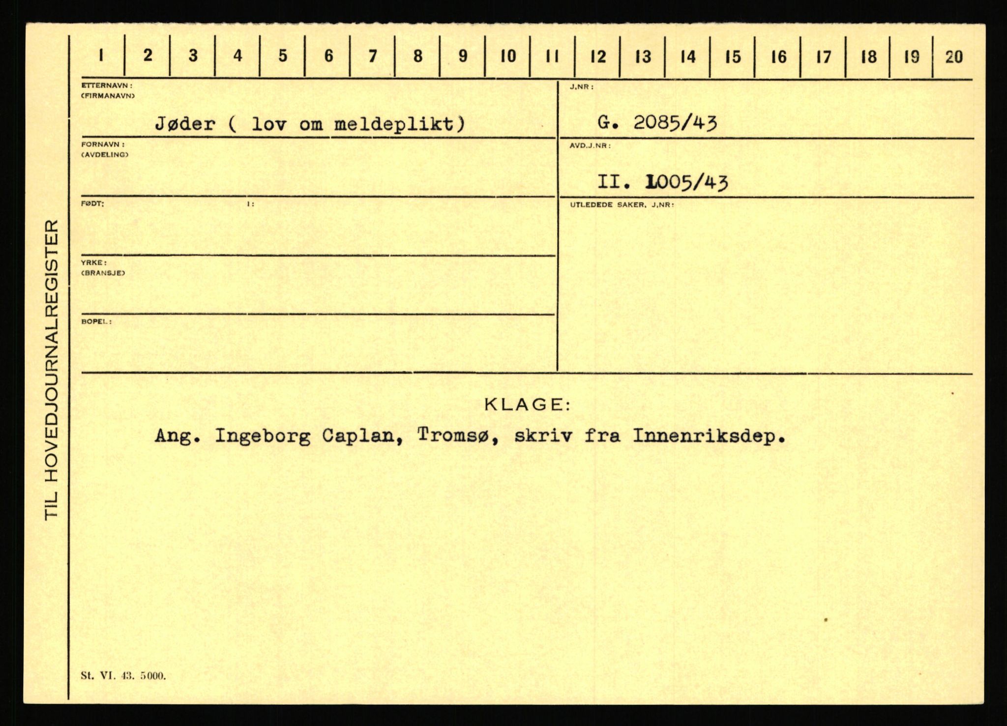 Statspolitiet - Hovedkontoret / Osloavdelingen, AV/RA-S-1329/C/Ca/L0008: Johan(nes)sen - Knoph, 1943-1945, s. 2664