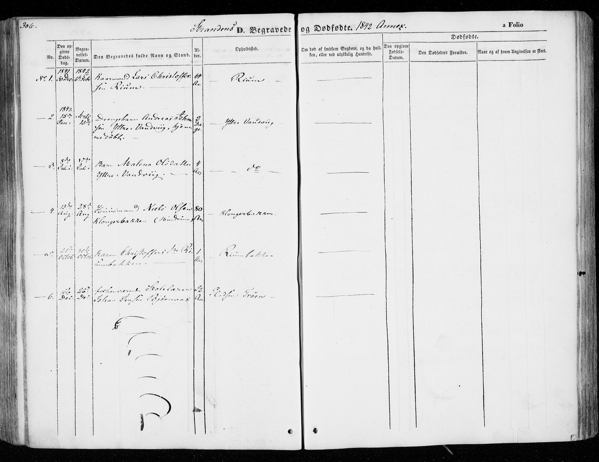 Ministerialprotokoller, klokkerbøker og fødselsregistre - Nord-Trøndelag, SAT/A-1458/701/L0007: Ministerialbok nr. 701A07 /2, 1842-1854, s. 306