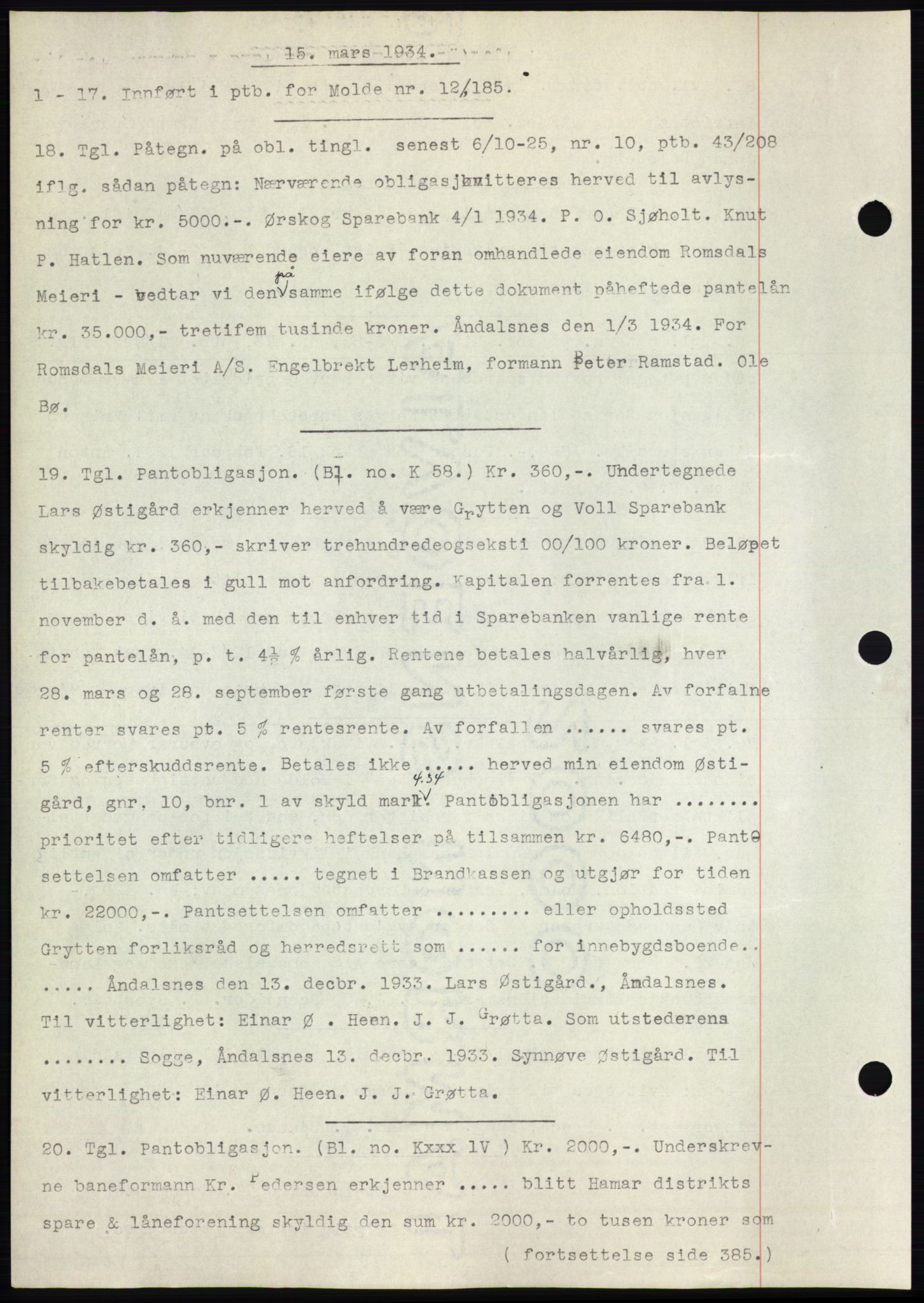 Romsdal sorenskriveri, SAT/A-4149/1/2/2C/L0064: Pantebok nr. 58, 1933-1934, Tingl.dato: 15.03.1934