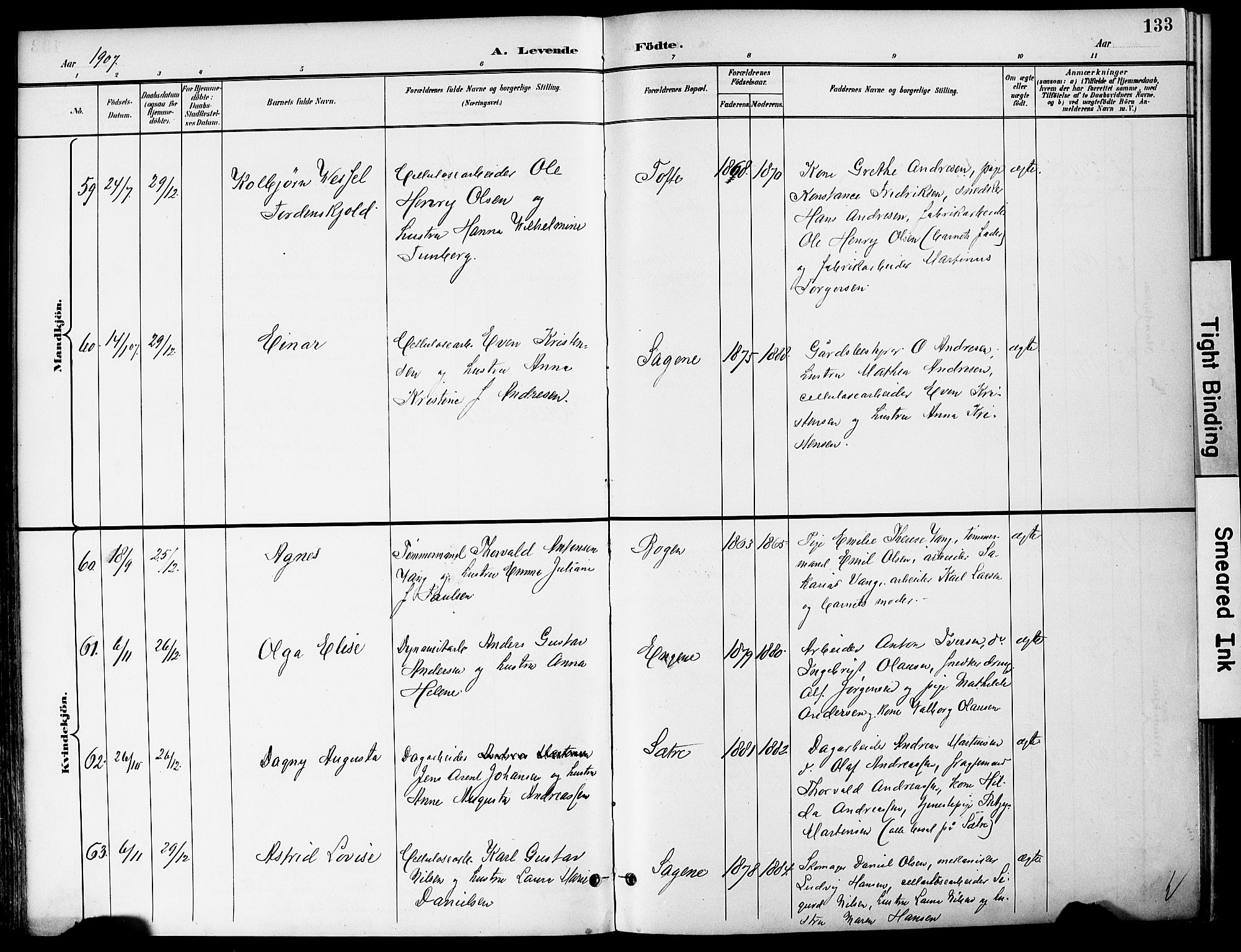 Hurum kirkebøker, AV/SAKO-A-229/F/Fa/L0015: Ministerialbok nr. 15, 1896-1908, s. 133