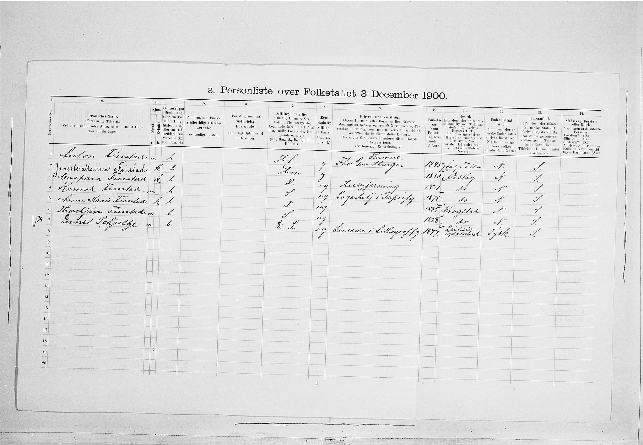 SAO, Folketelling 1900 for 0301 Kristiania kjøpstad, 1900, s. 48394