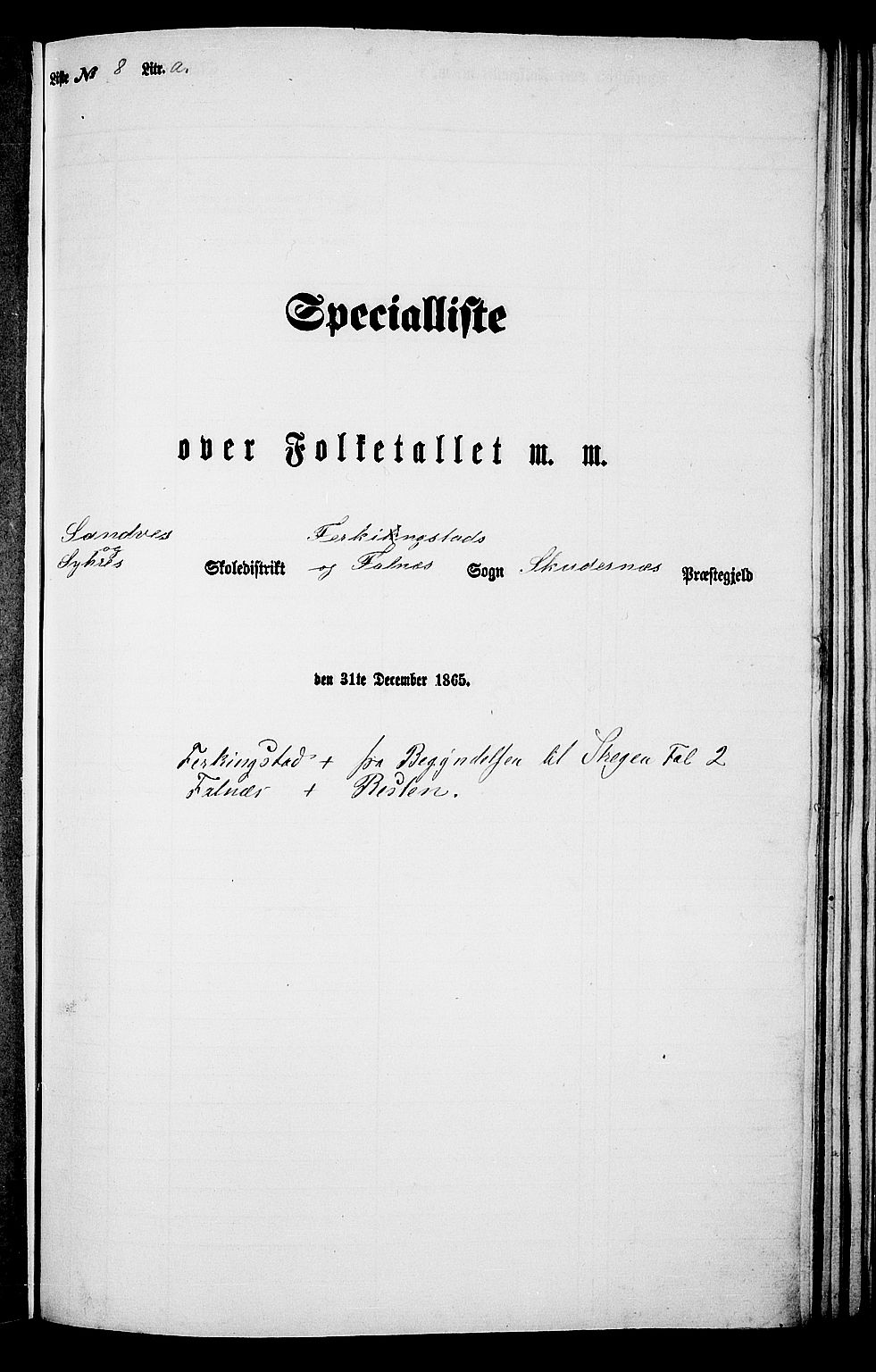 RA, Folketelling 1865 for 1150P Skudenes prestegjeld, 1865, s. 135