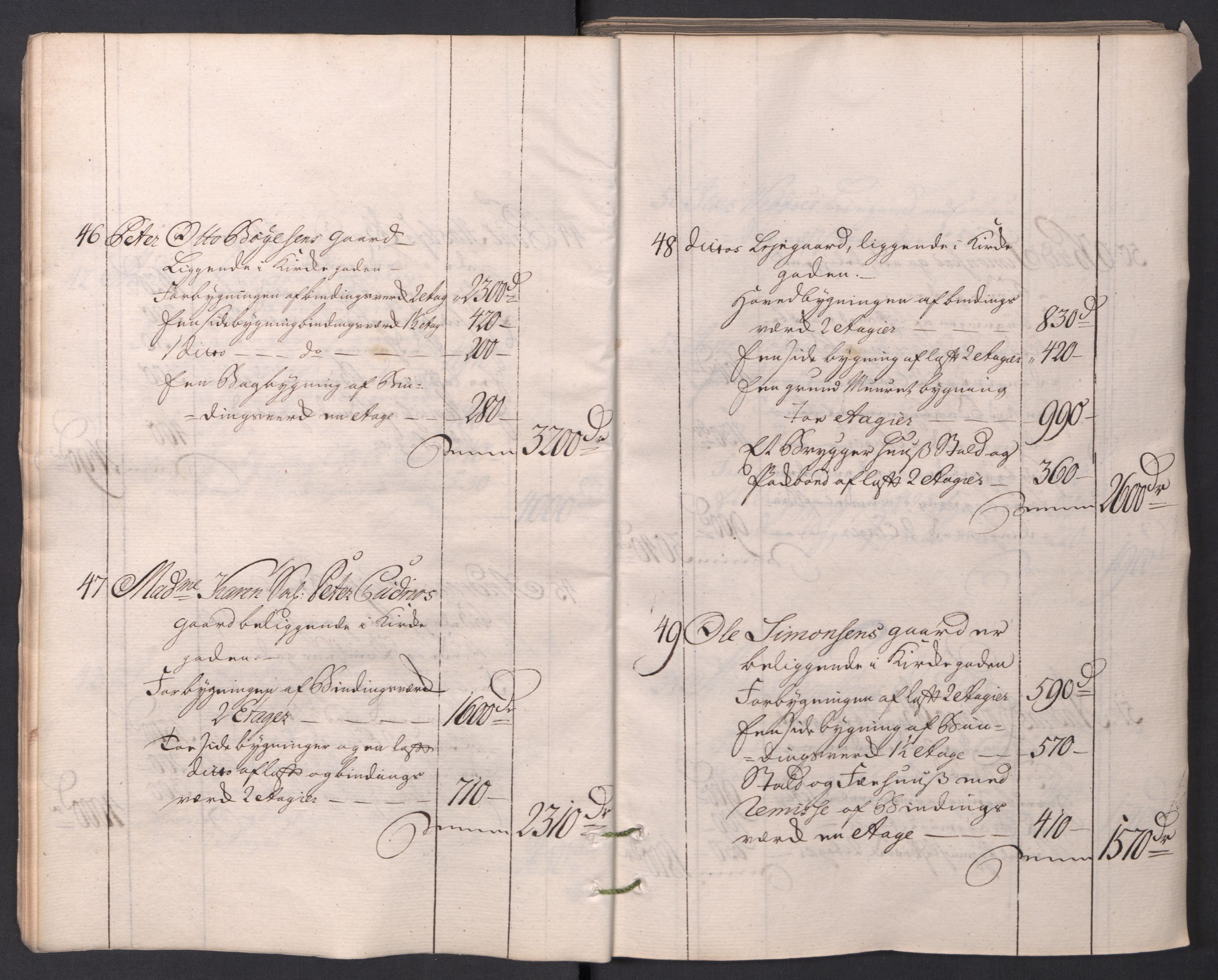 Kristiania stiftamt, AV/SAO-A-10386/I/Ia/L0001/0002: Branntakster / Christiania, 1766-1767