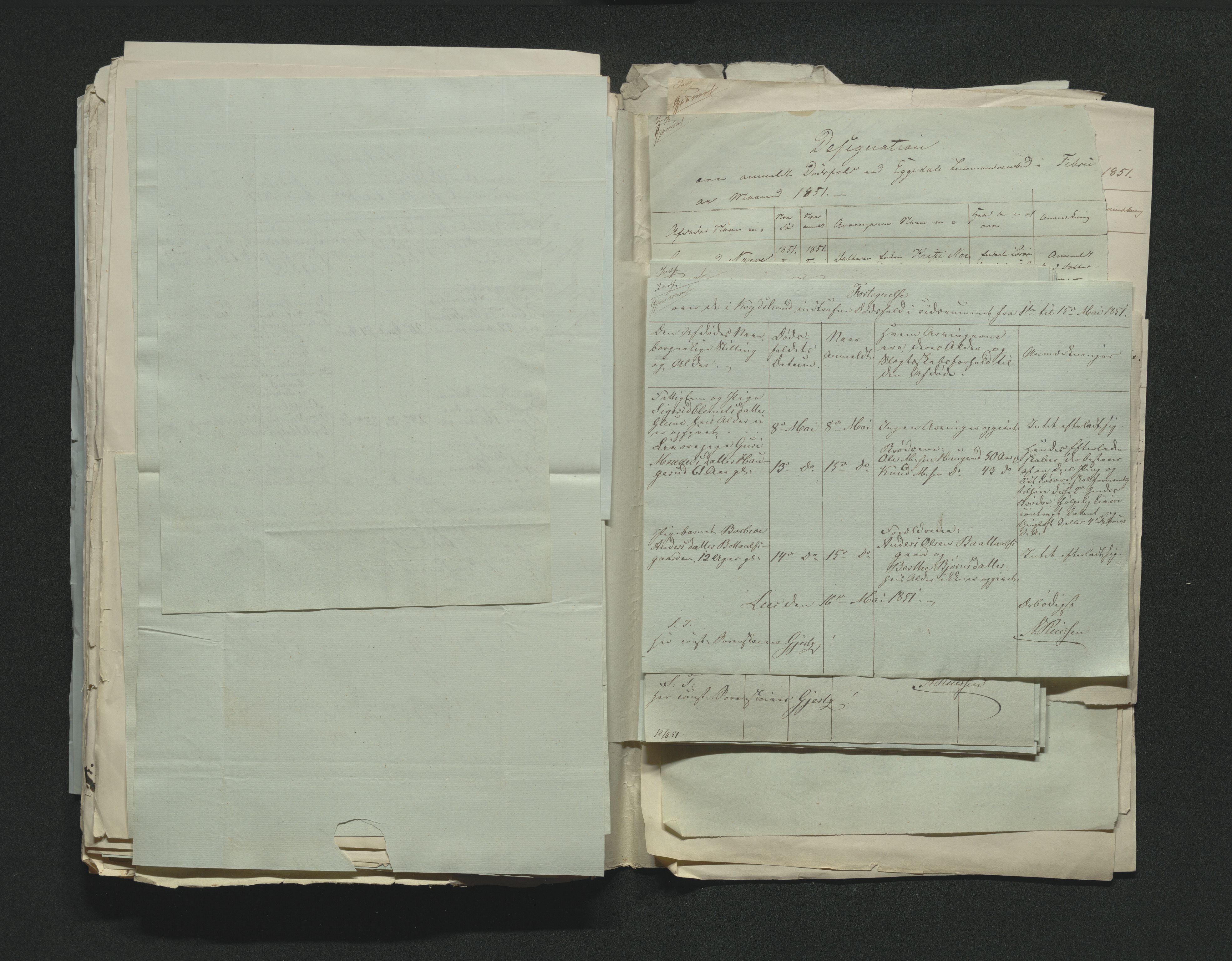 Eiker, Modum og Sigdal sorenskriveri, AV/SAKO-A-123/H/Ha/Hab/L0008: Dødsfallsmeldinger, 1850-1853