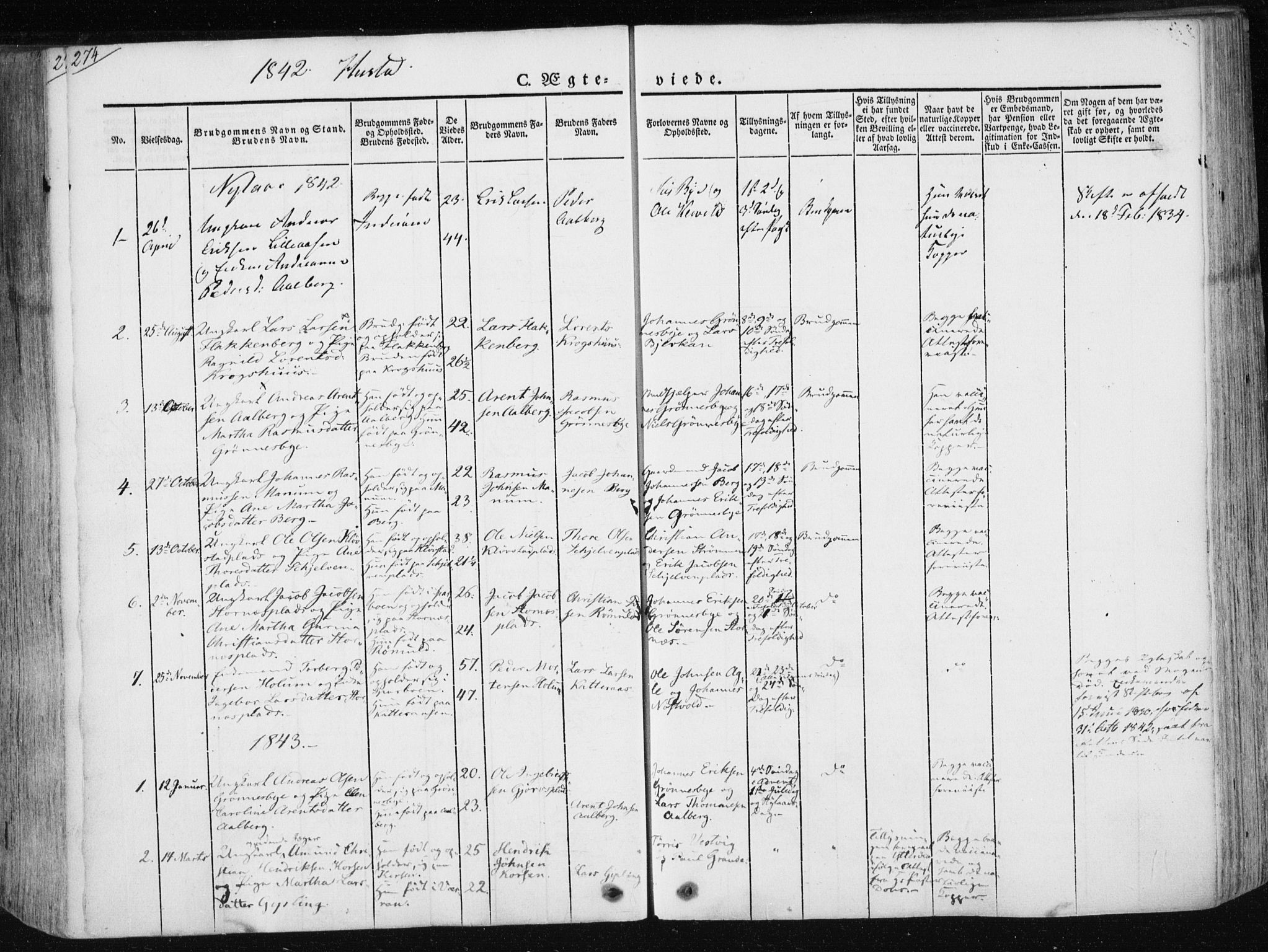 Ministerialprotokoller, klokkerbøker og fødselsregistre - Nord-Trøndelag, SAT/A-1458/730/L0280: Ministerialbok nr. 730A07 /3, 1840-1854, s. 274