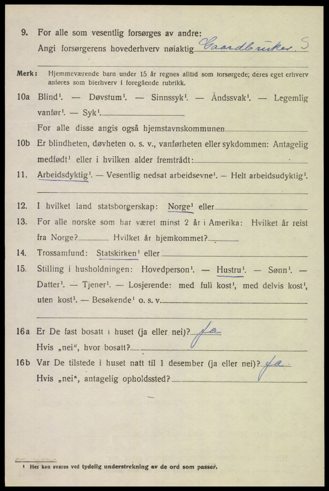 SAK, Folketelling 1920 for 1039 Herad herred, 1920, s. 1265