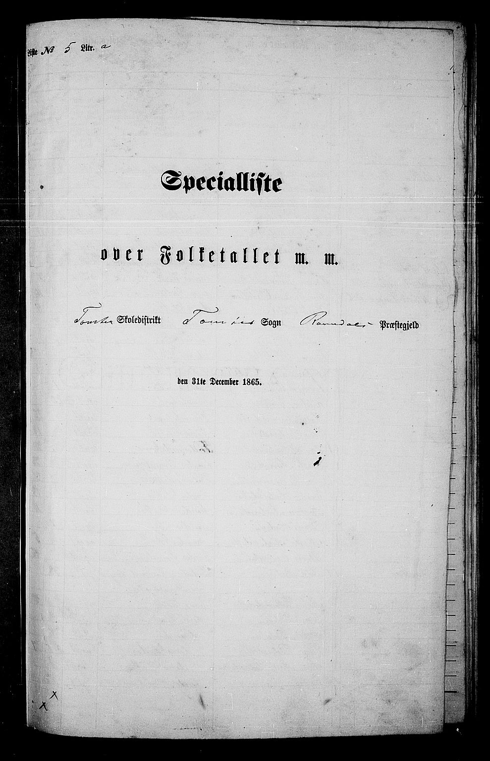 RA, Folketelling 1865 for 0416P Romedal prestegjeld, 1865, s. 122