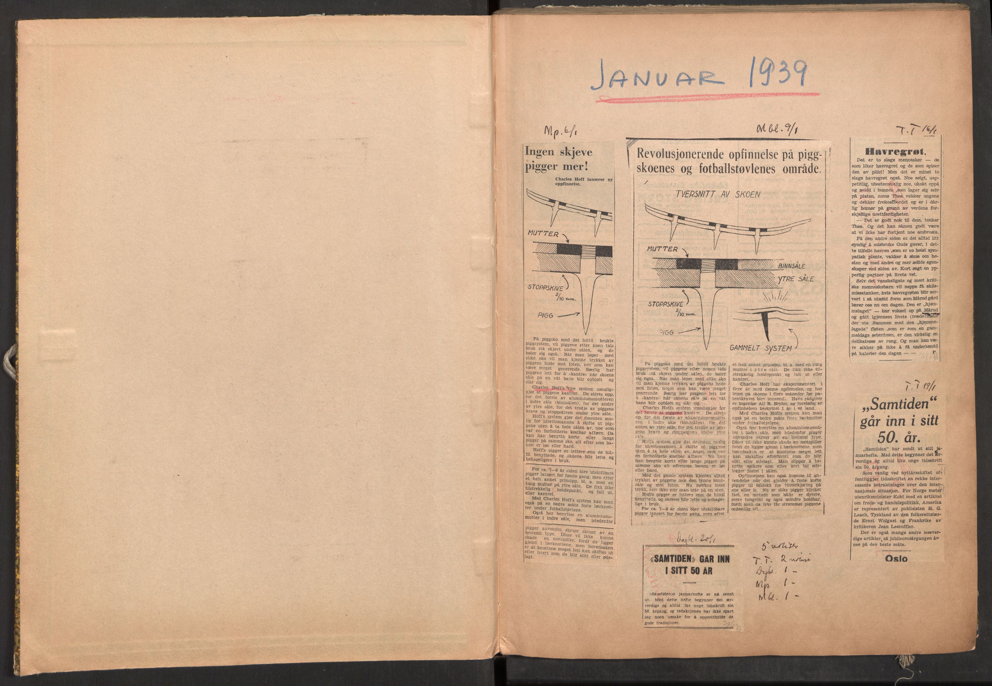 Tekstreklameutvalget, RA/PA-0854/A/Aa/L0010: Meldinger til avisene, avisutklipp stemplet med den røde hånd, 1939-1940