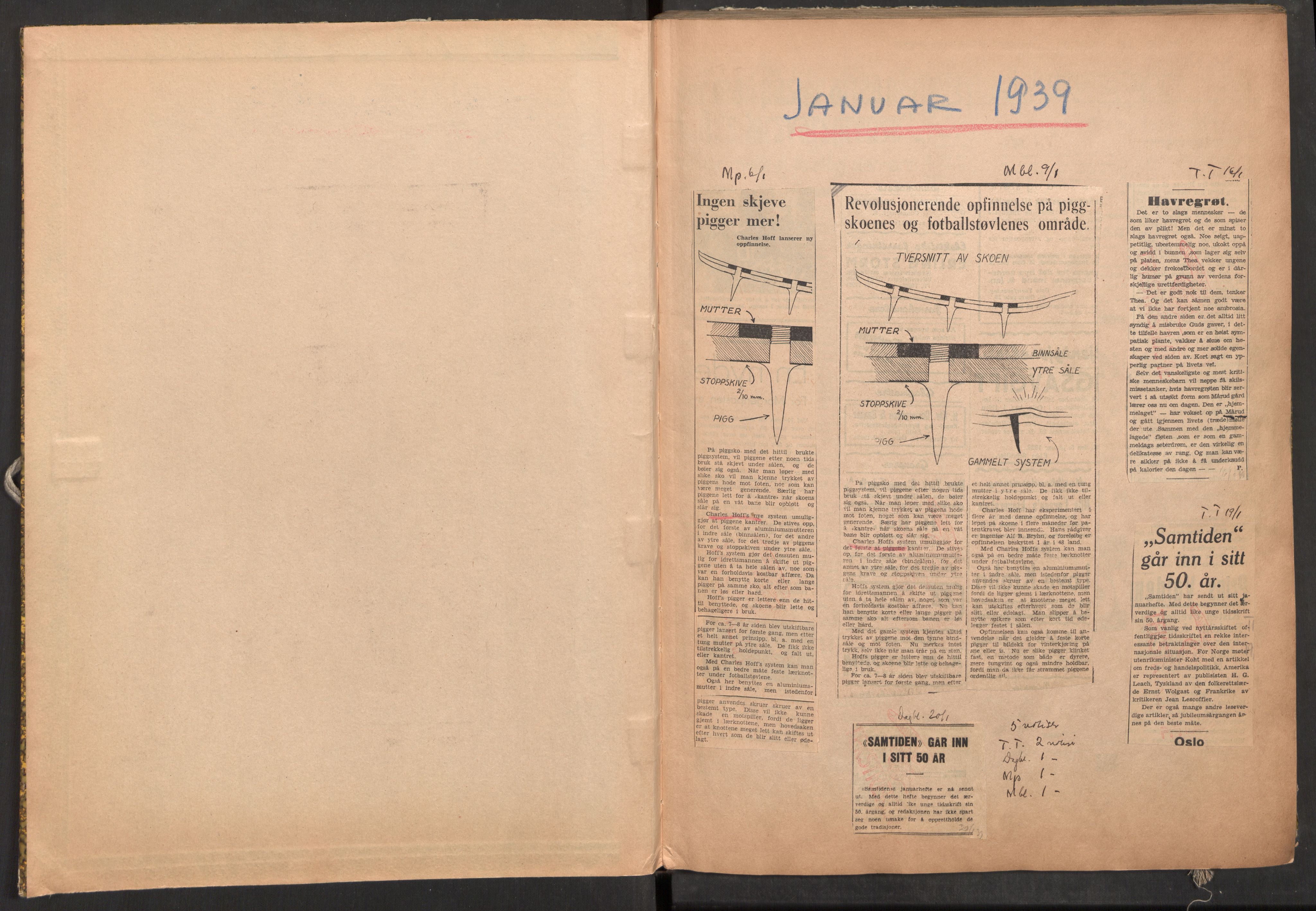 Tekstreklameutvalget, AV/RA-PA-0854/A/Aa/L0010: Meldinger til avisene, avisutklipp stemplet med den røde hånd, 1939-1940