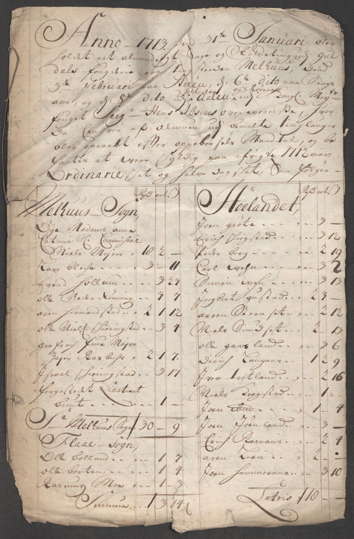 Rentekammeret inntil 1814, Reviderte regnskaper, Fogderegnskap, AV/RA-EA-4092/R60/L3963: Fogderegnskap Orkdal og Gauldal, 1712, s. 522