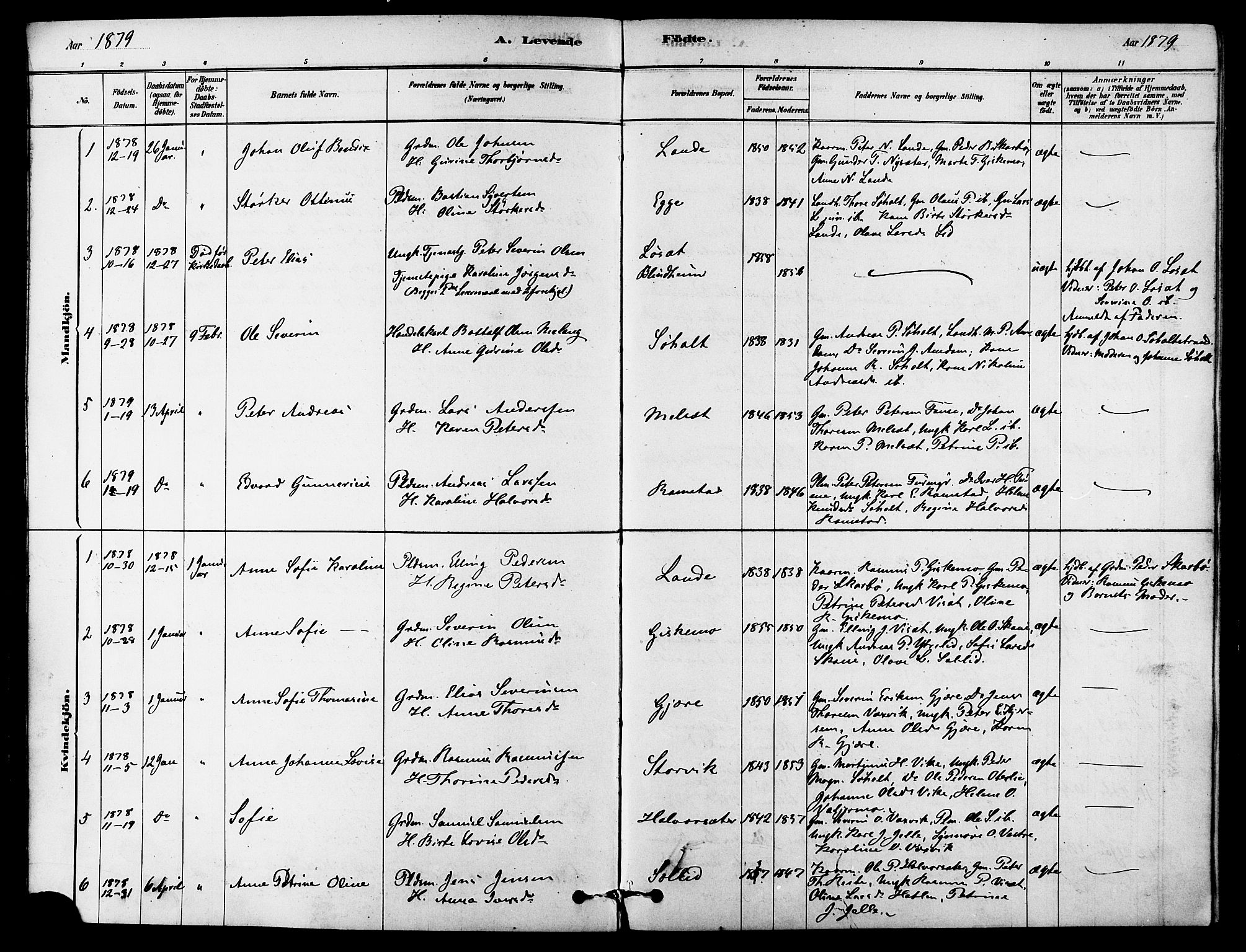 Ministerialprotokoller, klokkerbøker og fødselsregistre - Møre og Romsdal, AV/SAT-A-1454/522/L0315: Ministerialbok nr. 522A10, 1878-1890