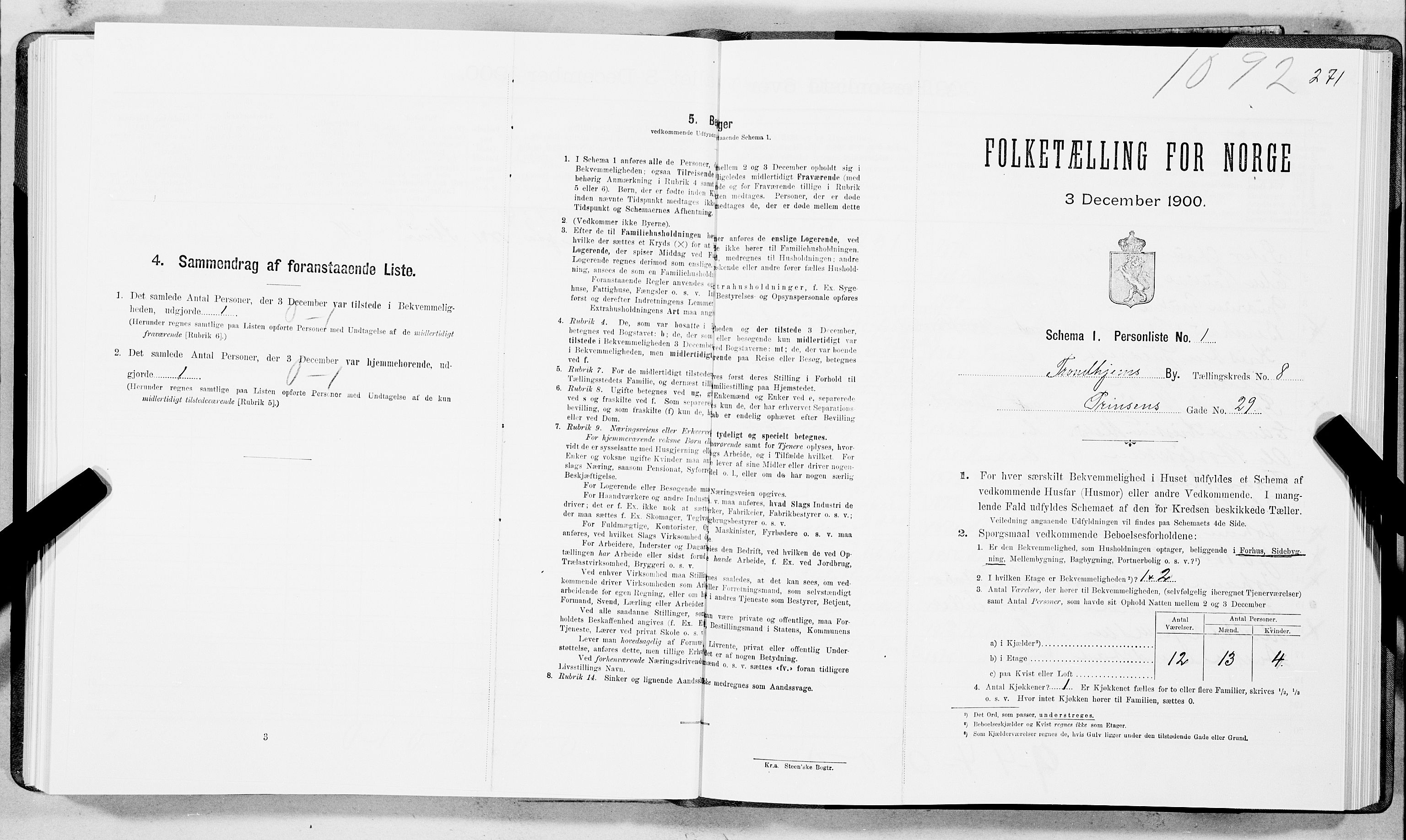 SAT, Folketelling 1900 for 1601 Trondheim kjøpstad, 1900, s. 1328