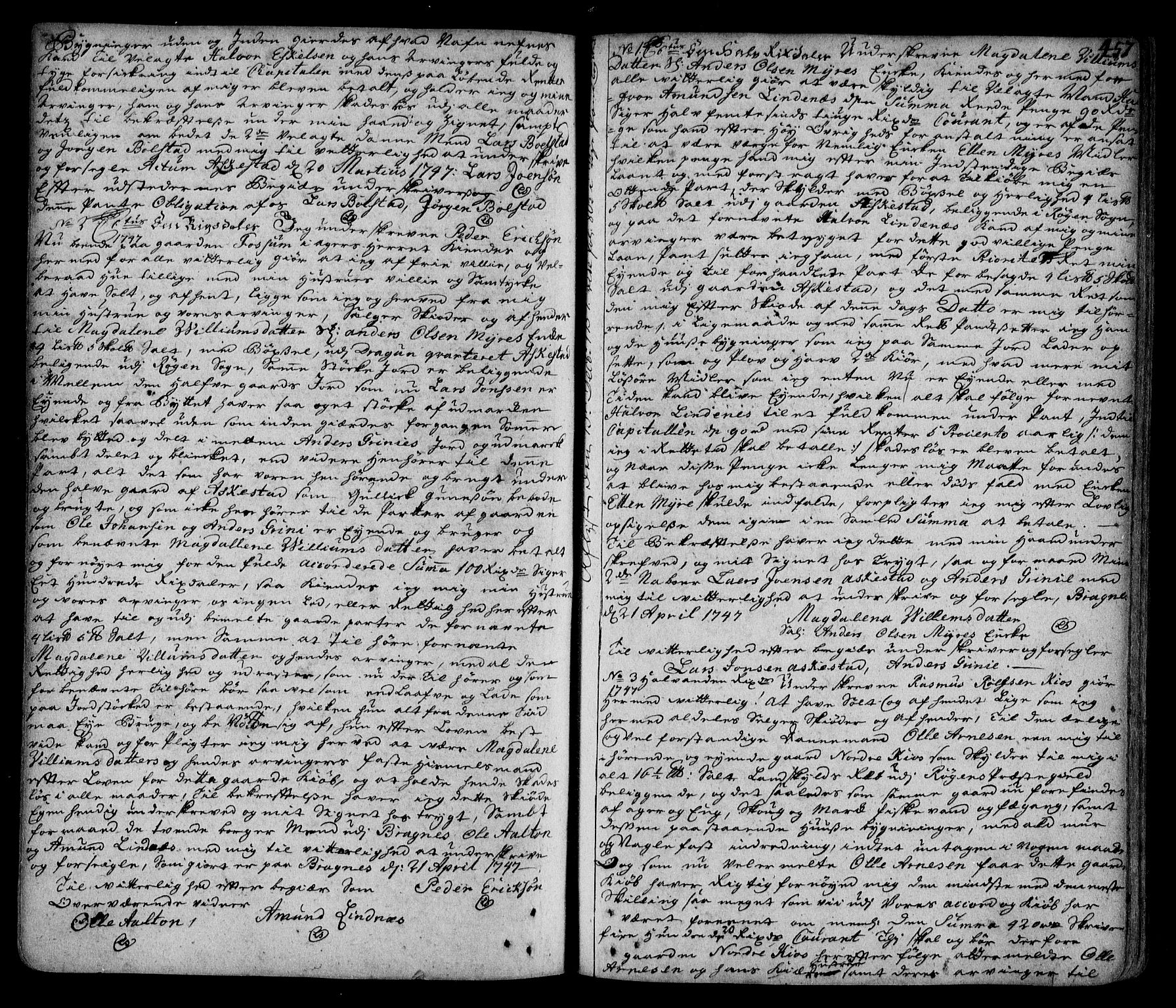 Lier, Røyken og Hurum sorenskriveri, AV/SAKO-A-89/G/Ga/Gaa/L0002: Pantebok nr. II, 1725-1755, s. 457