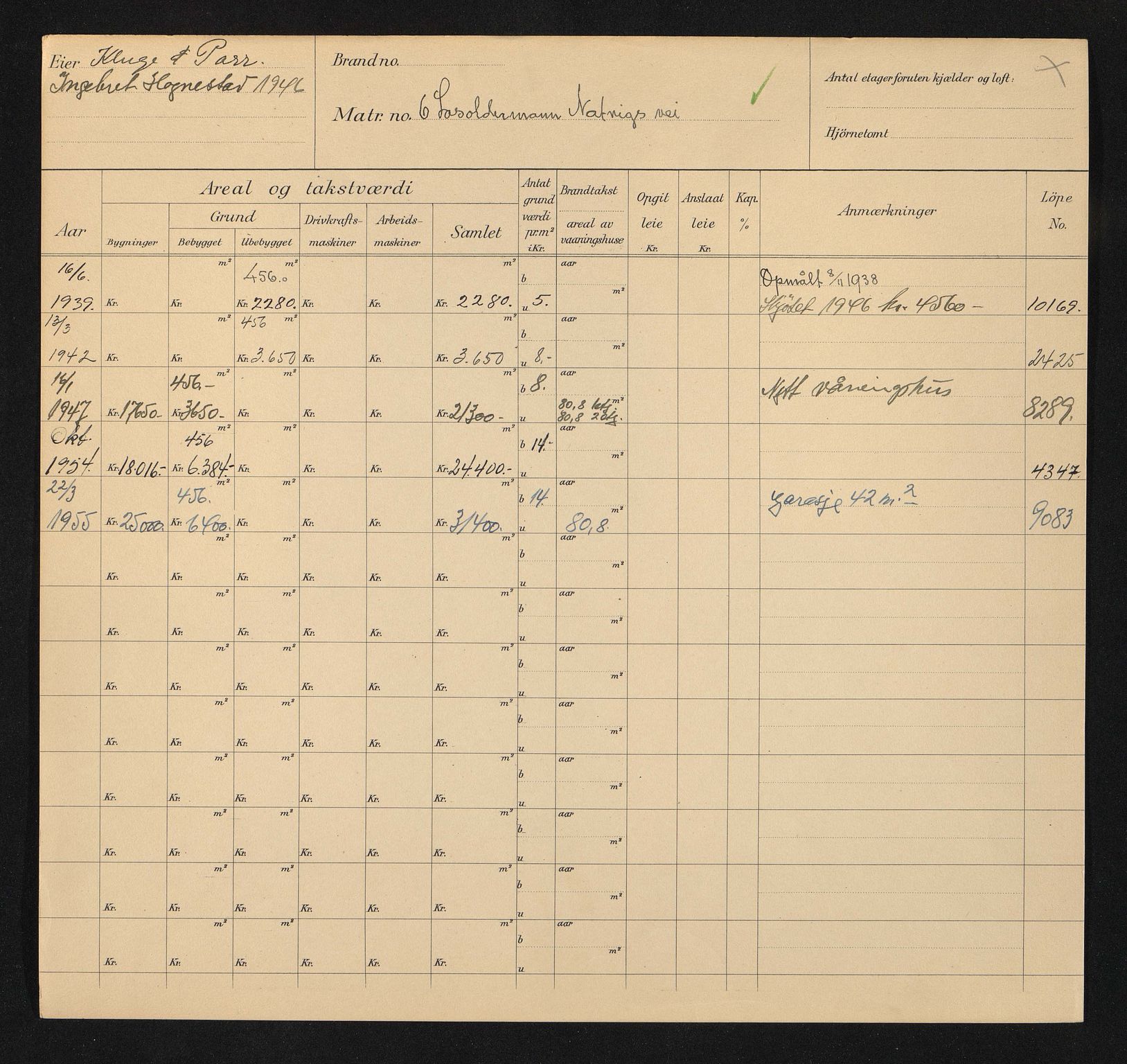 Stavanger kommune. Skattetakstvesenet, BYST/A-0440/F/Fa/Faa/L0028/0007: Skattetakstkort / Litle Trappegang 1 - Litlegata - Losoldermann Natvigs vei - Lyder Sagens gate 22