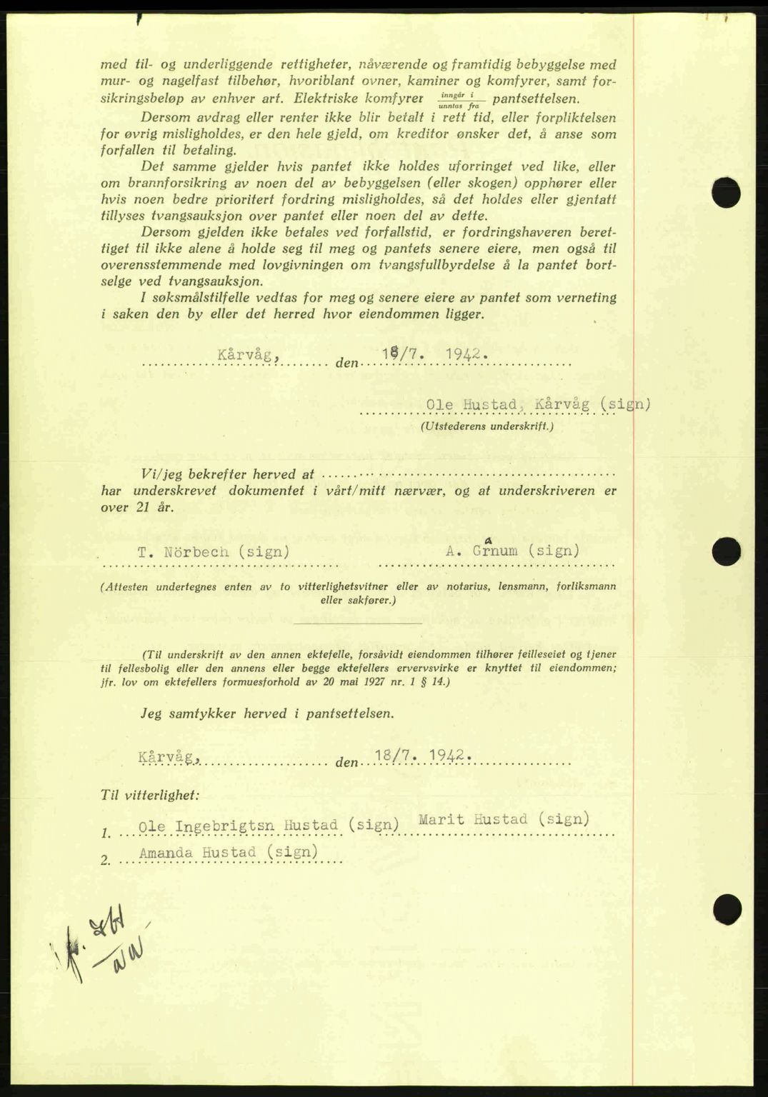 Nordmøre sorenskriveri, AV/SAT-A-4132/1/2/2Ca: Pantebok nr. B89, 1942-1942, Dagboknr: 2049/1942