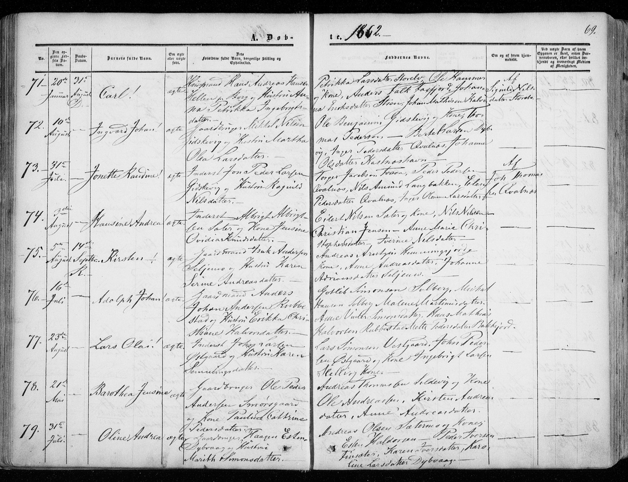 Tranøy sokneprestkontor, AV/SATØ-S-1313/I/Ia/Iaa/L0007kirke: Ministerialbok nr. 7, 1856-1866, s. 69