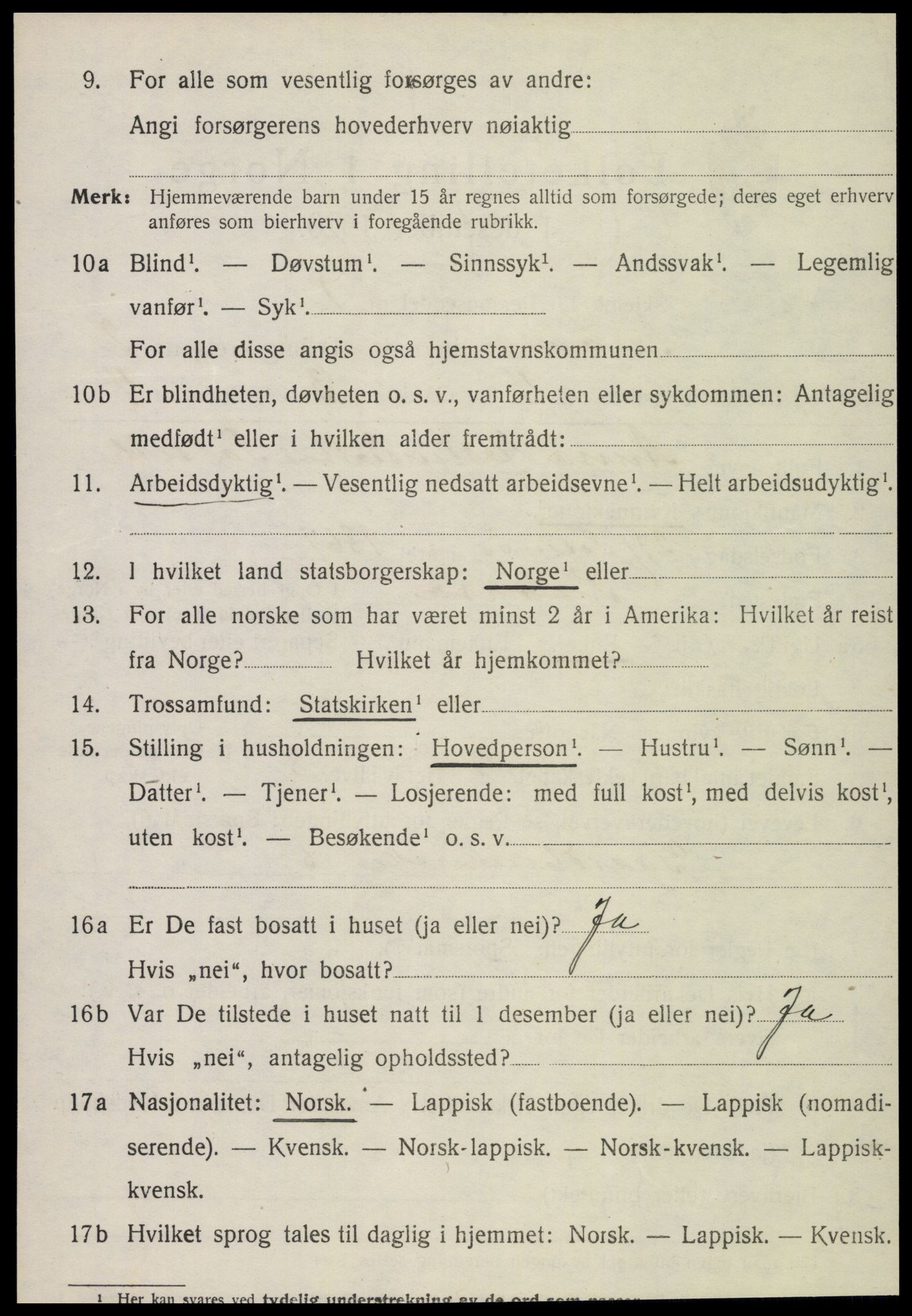 SAT, Folketelling 1920 for 1736 Snåsa herred, 1920, s. 1223