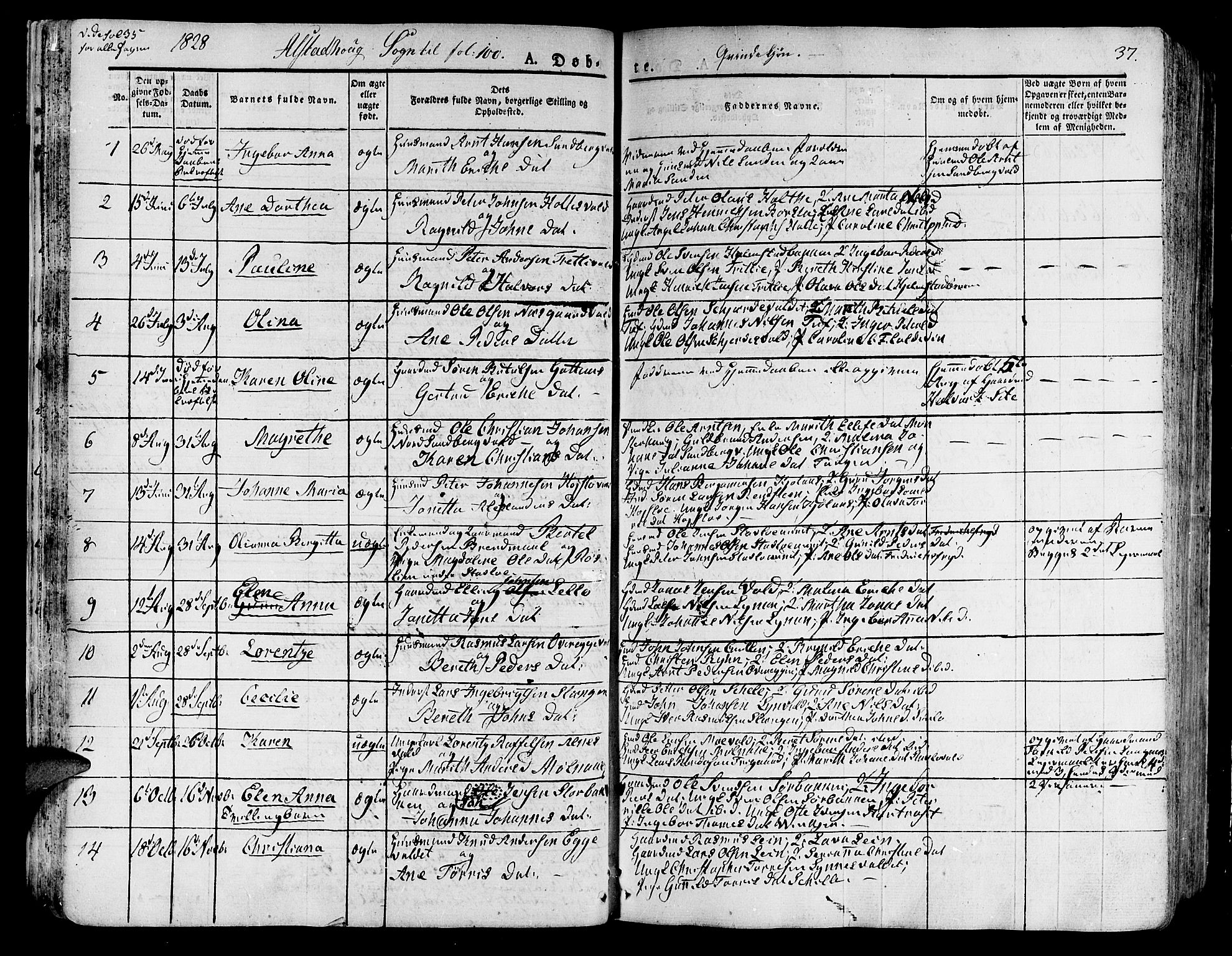 Ministerialprotokoller, klokkerbøker og fødselsregistre - Nord-Trøndelag, SAT/A-1458/717/L0152: Ministerialbok nr. 717A05 /1, 1825-1836, s. 37