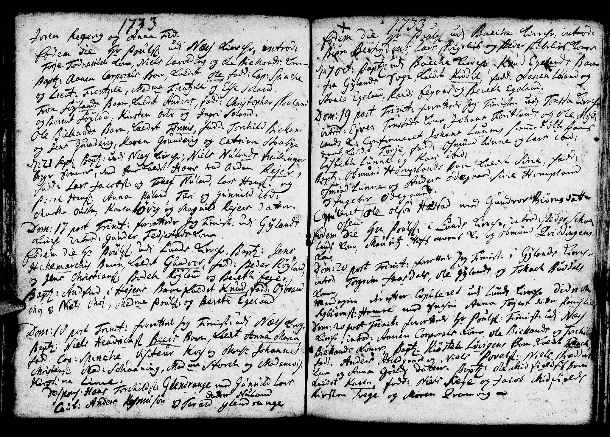 Lund sokneprestkontor, AV/SAST-A-101809/S06/L0001: Ministerialbok nr. A 1, 1724-1737