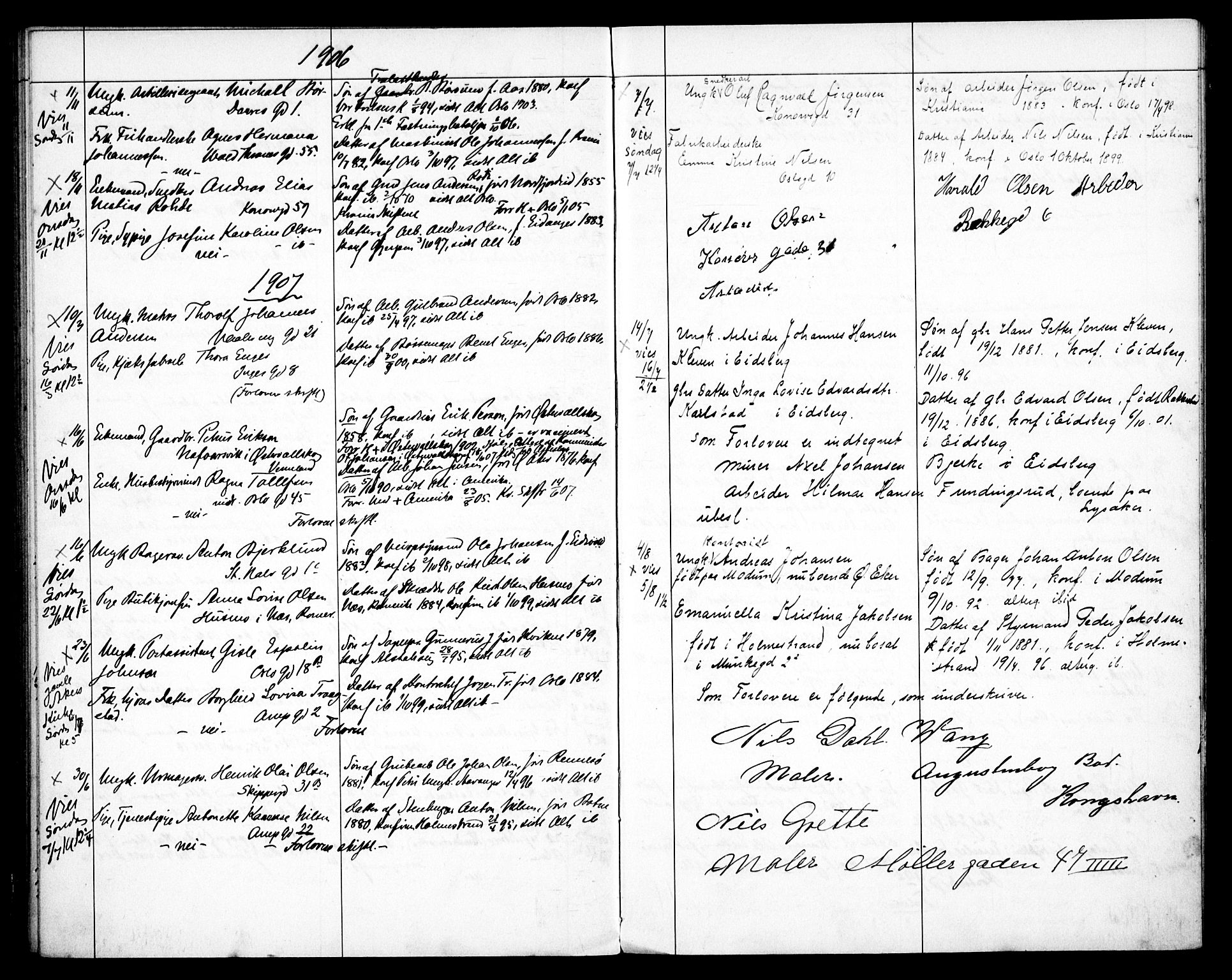 Gamlebyen prestekontor Kirkebøker, AV/SAO-A-10884/H/Ha/L0002: Lysningsprotokoll nr. 2, 1898-1916