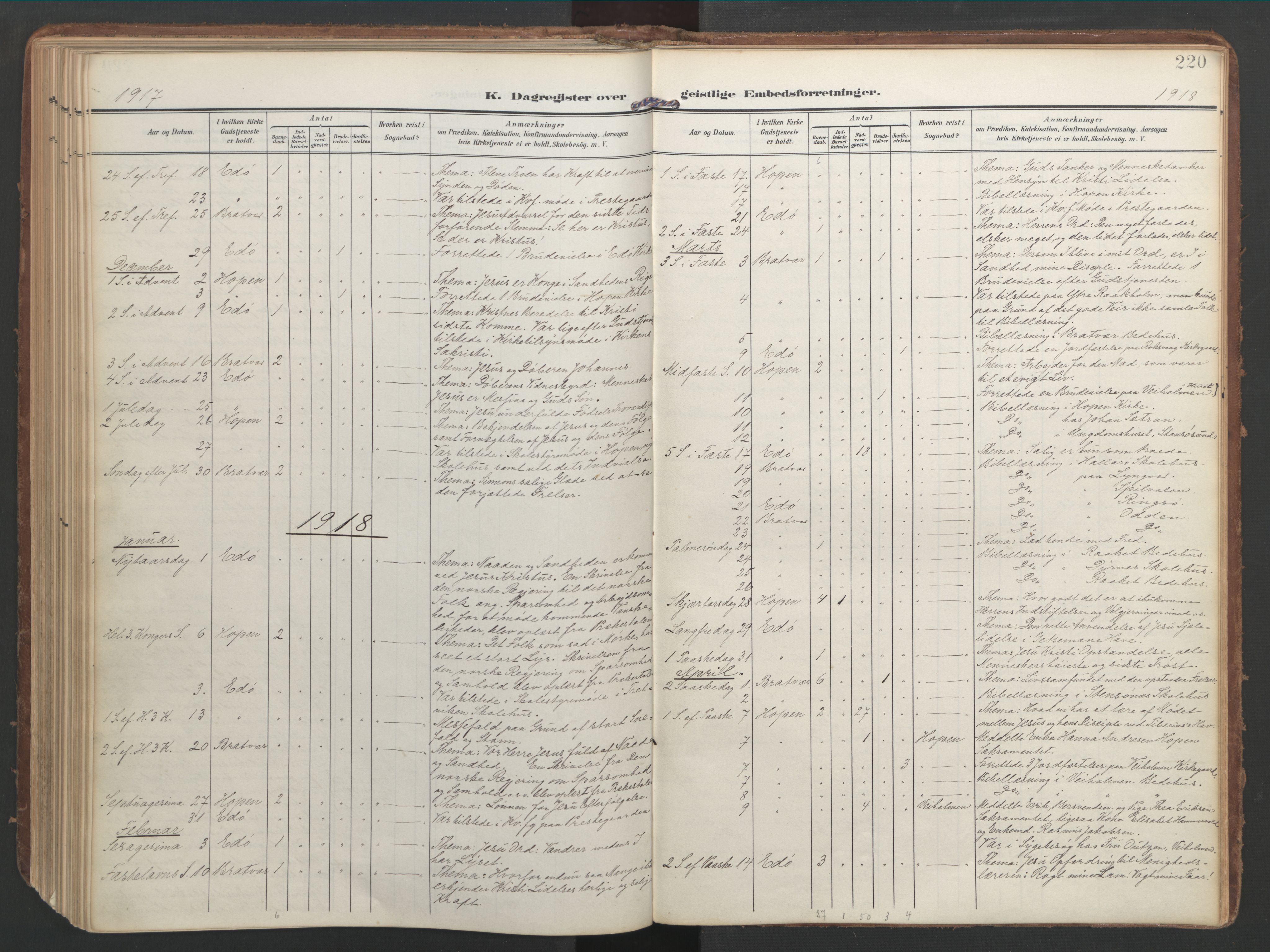 Ministerialprotokoller, klokkerbøker og fødselsregistre - Møre og Romsdal, AV/SAT-A-1454/583/L0955: Ministerialbok nr. 583A02, 1907-1926, s. 220