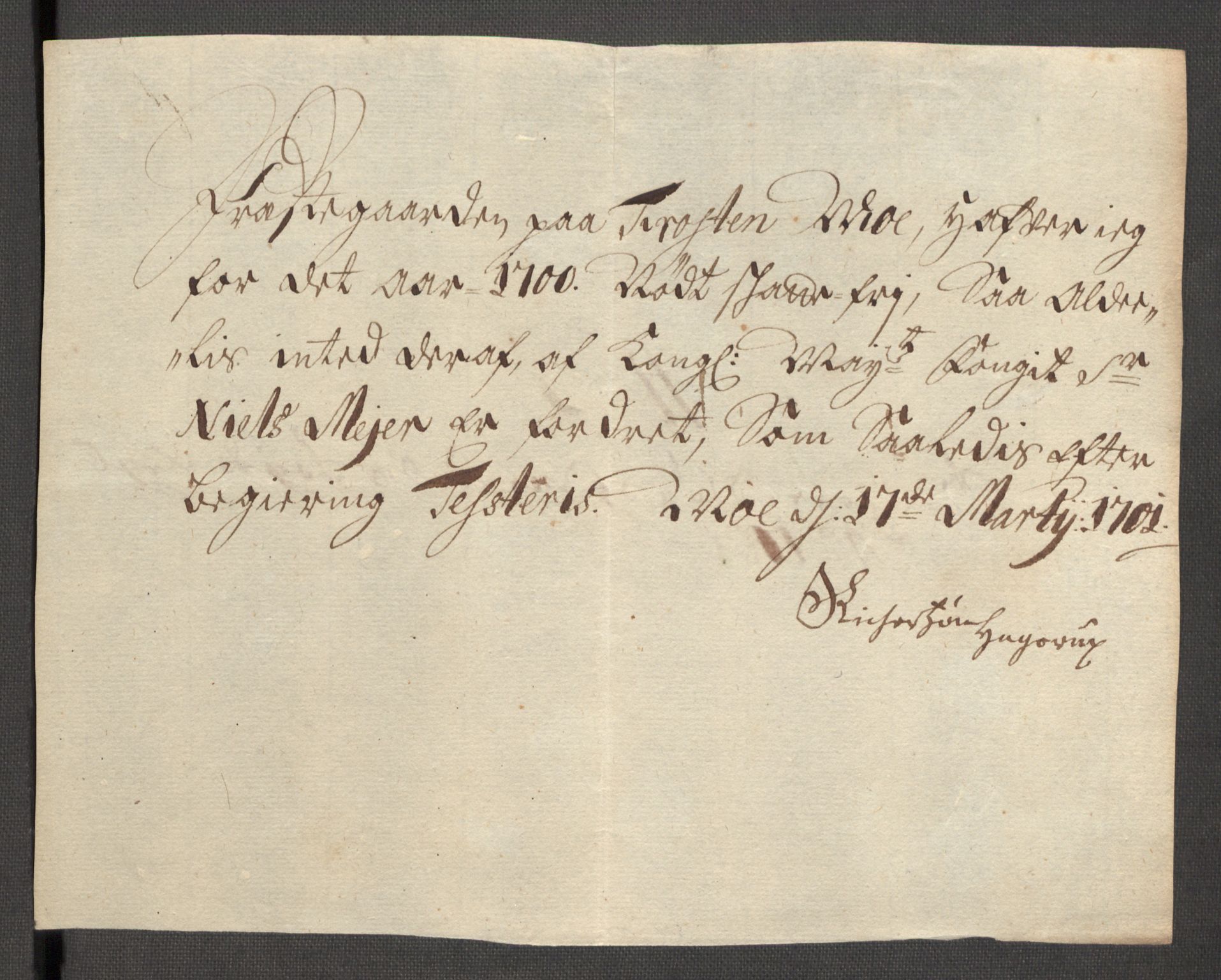 Rentekammeret inntil 1814, Reviderte regnskaper, Fogderegnskap, AV/RA-EA-4092/R62/L4192: Fogderegnskap Stjørdal og Verdal, 1700, s. 218