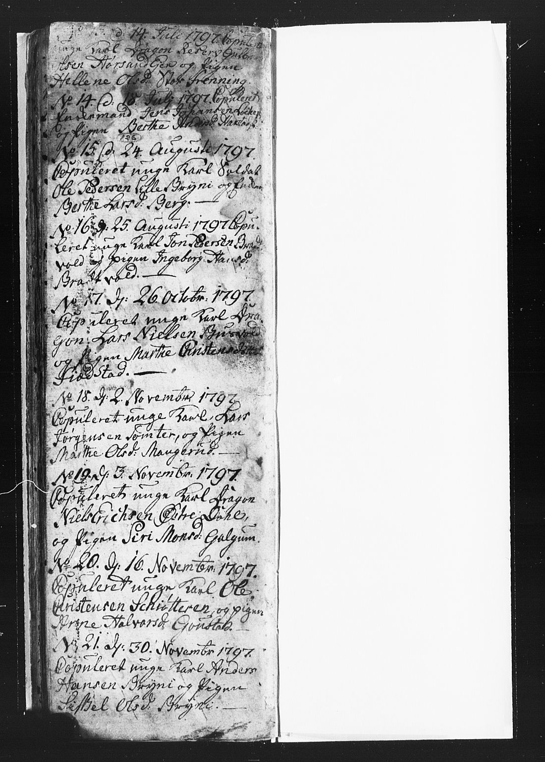 Romedal prestekontor, SAH/PREST-004/L/L0002: Klokkerbok nr. 2, 1795-1800, s. 126-127