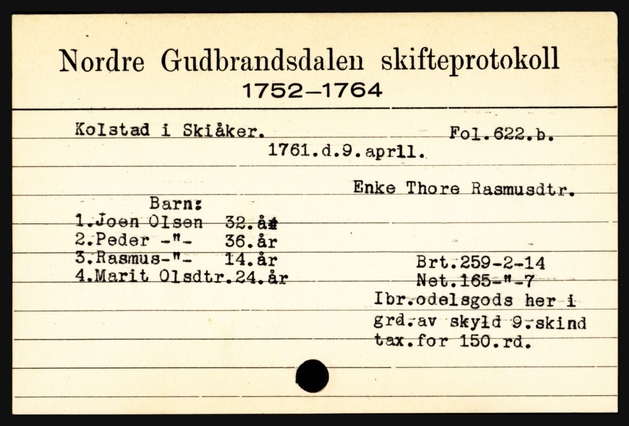 Nord-Gudbrandsdal tingrett, SAH/TING-002/J, 1658-1900, s. 7075