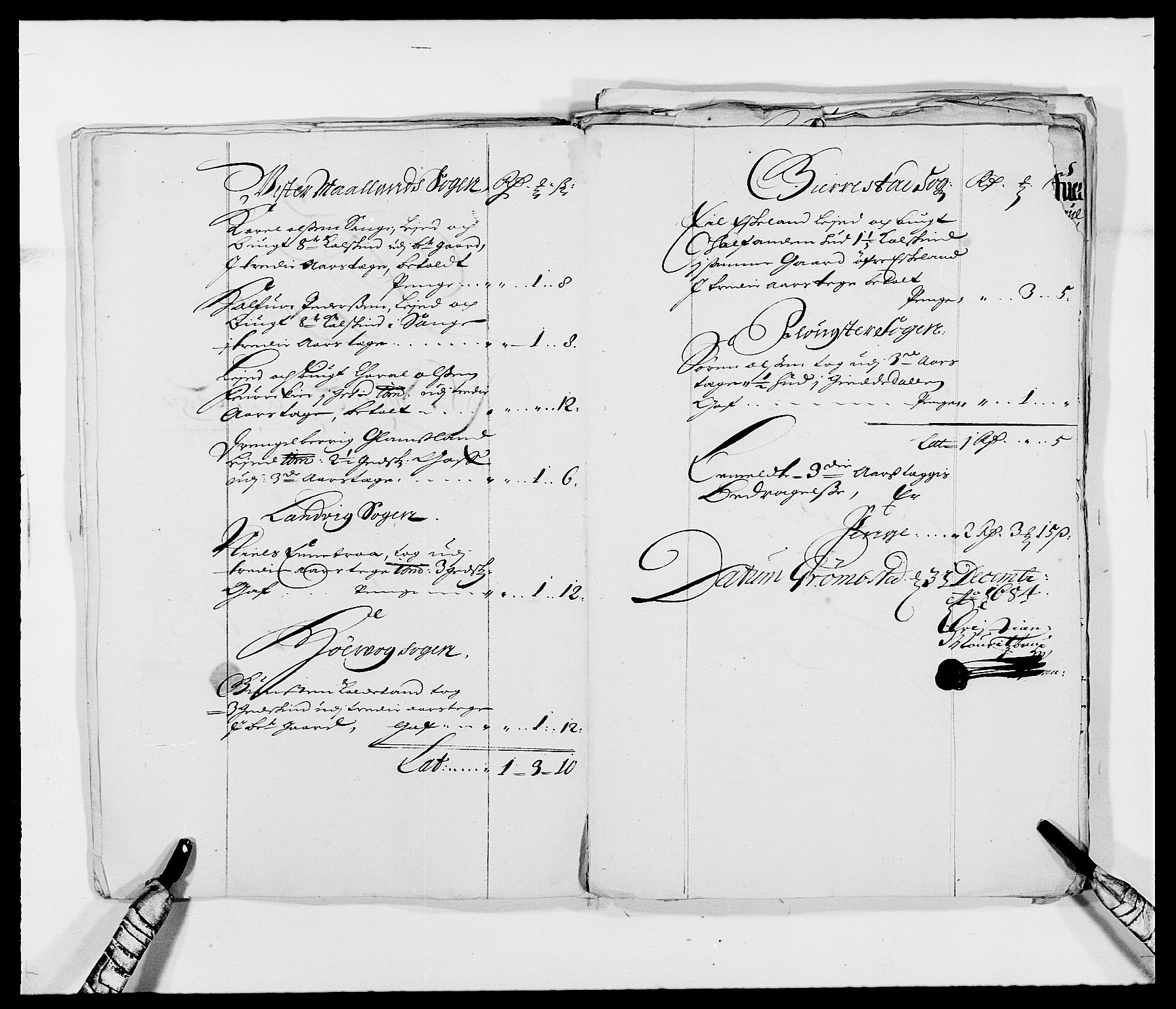 Rentekammeret inntil 1814, Reviderte regnskaper, Fogderegnskap, AV/RA-EA-4092/R39/L2308: Fogderegnskap Nedenes, 1684-1689, s. 13
