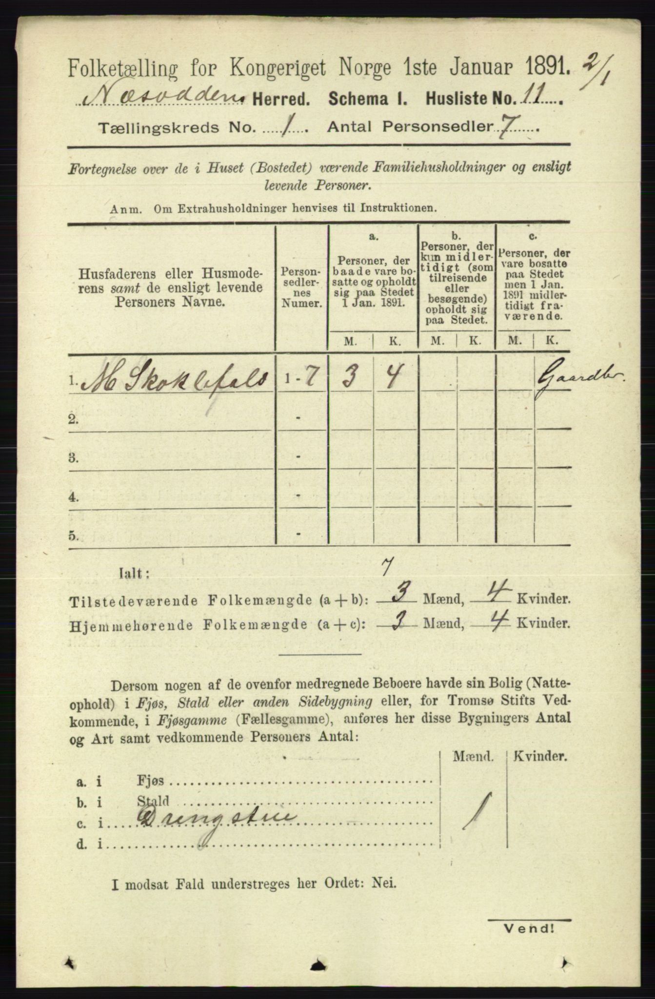 RA, Folketelling 1891 for 0216 Nesodden herred, 1891, s. 27