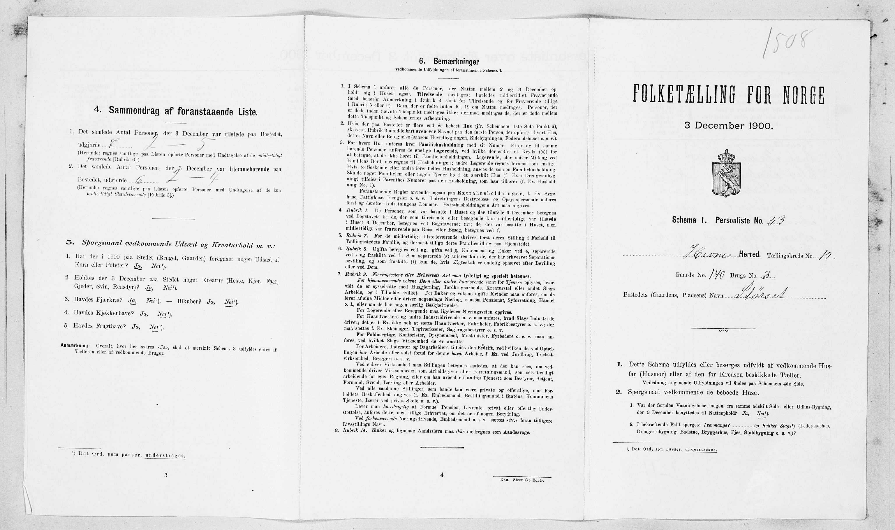 SAT, Folketelling 1900 for 1612 Hemne herred, 1900, s. 1591
