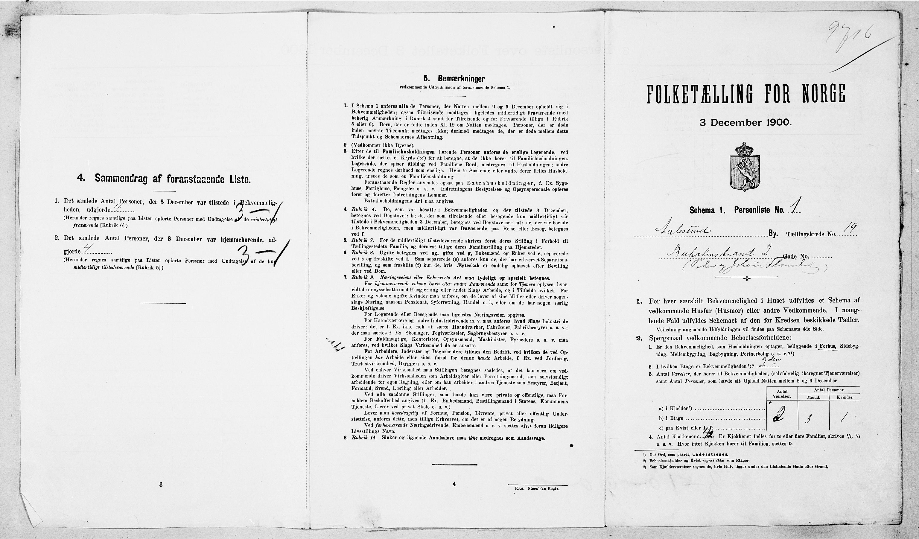 SAT, Folketelling 1900 for 1501 Ålesund kjøpstad, 1900, s. 4618