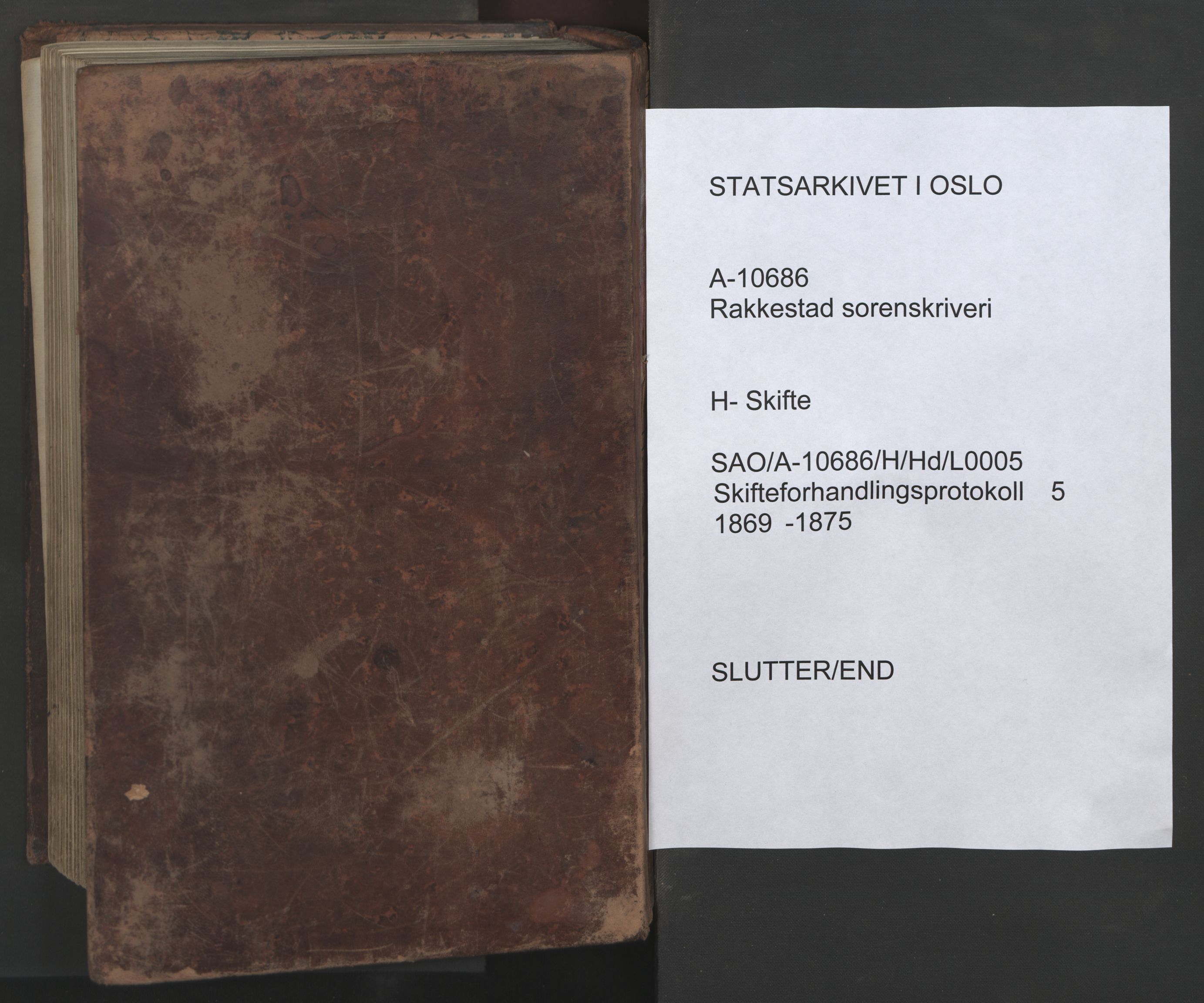 Rakkestad sorenskriveri, AV/SAO-A-10686/H/Hd/L0005: Skifteforhandlingsprotokoller, 1869-1875