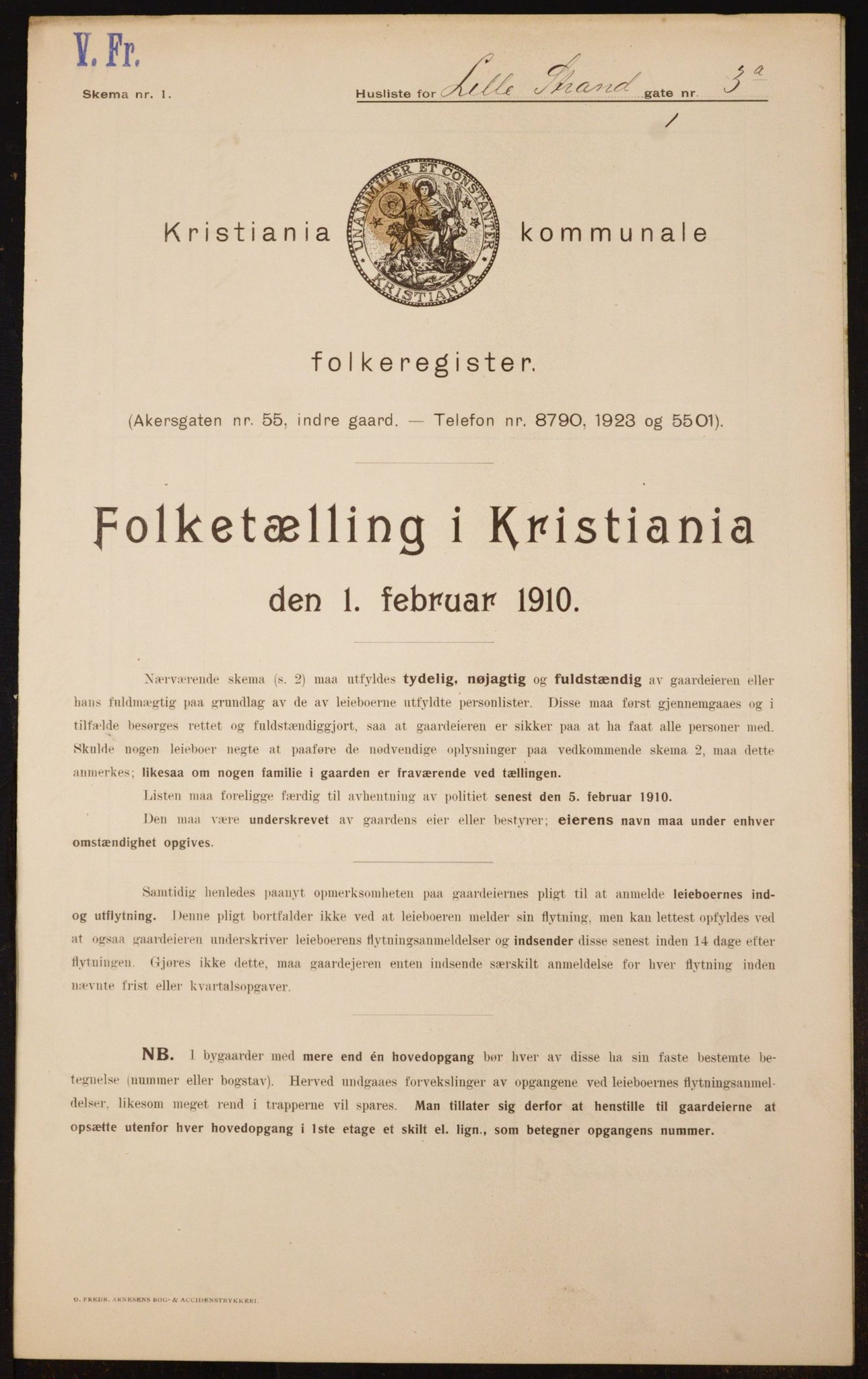 OBA, Kommunal folketelling 1.2.1910 for Kristiania, 1910, s. 55606